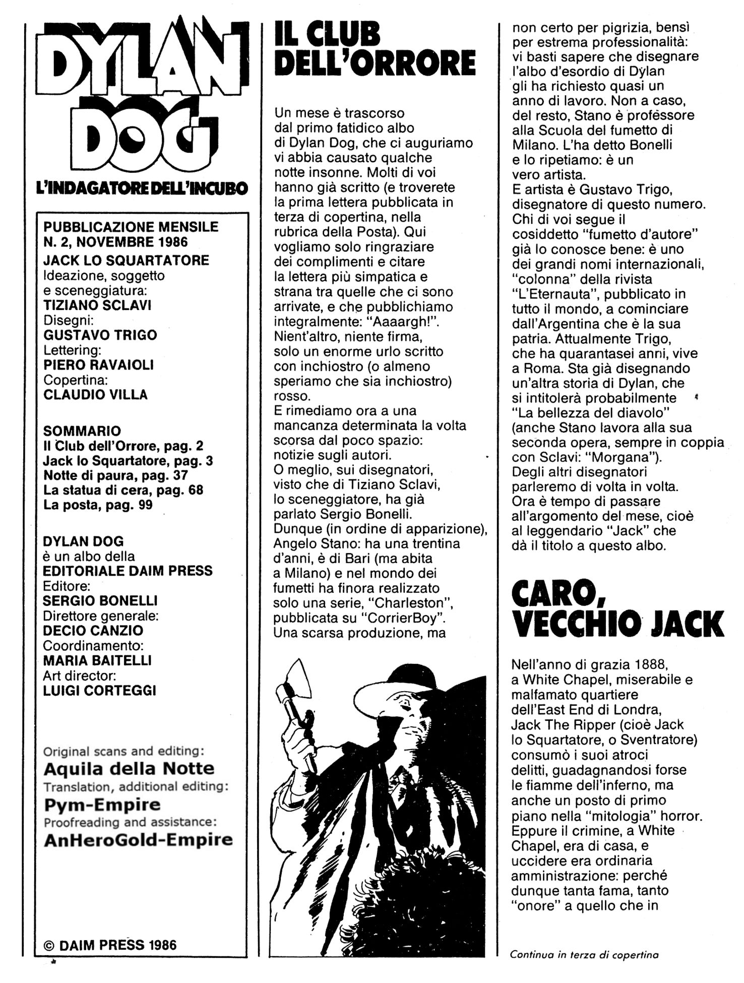 Read online Dylan Dog (1986) comic -  Issue #2 - 2