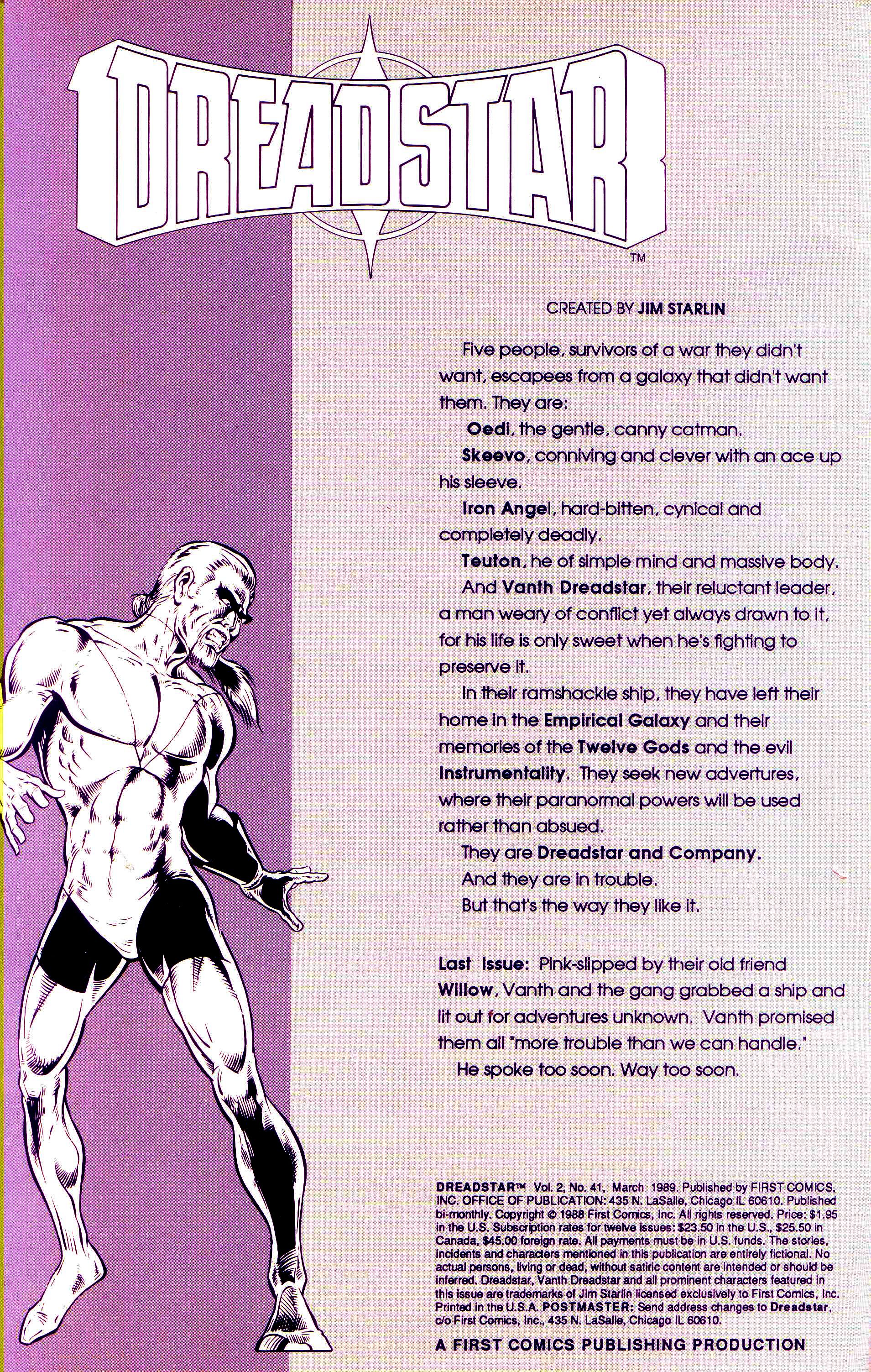 Read online Dreadstar comic -  Issue #41 - 2