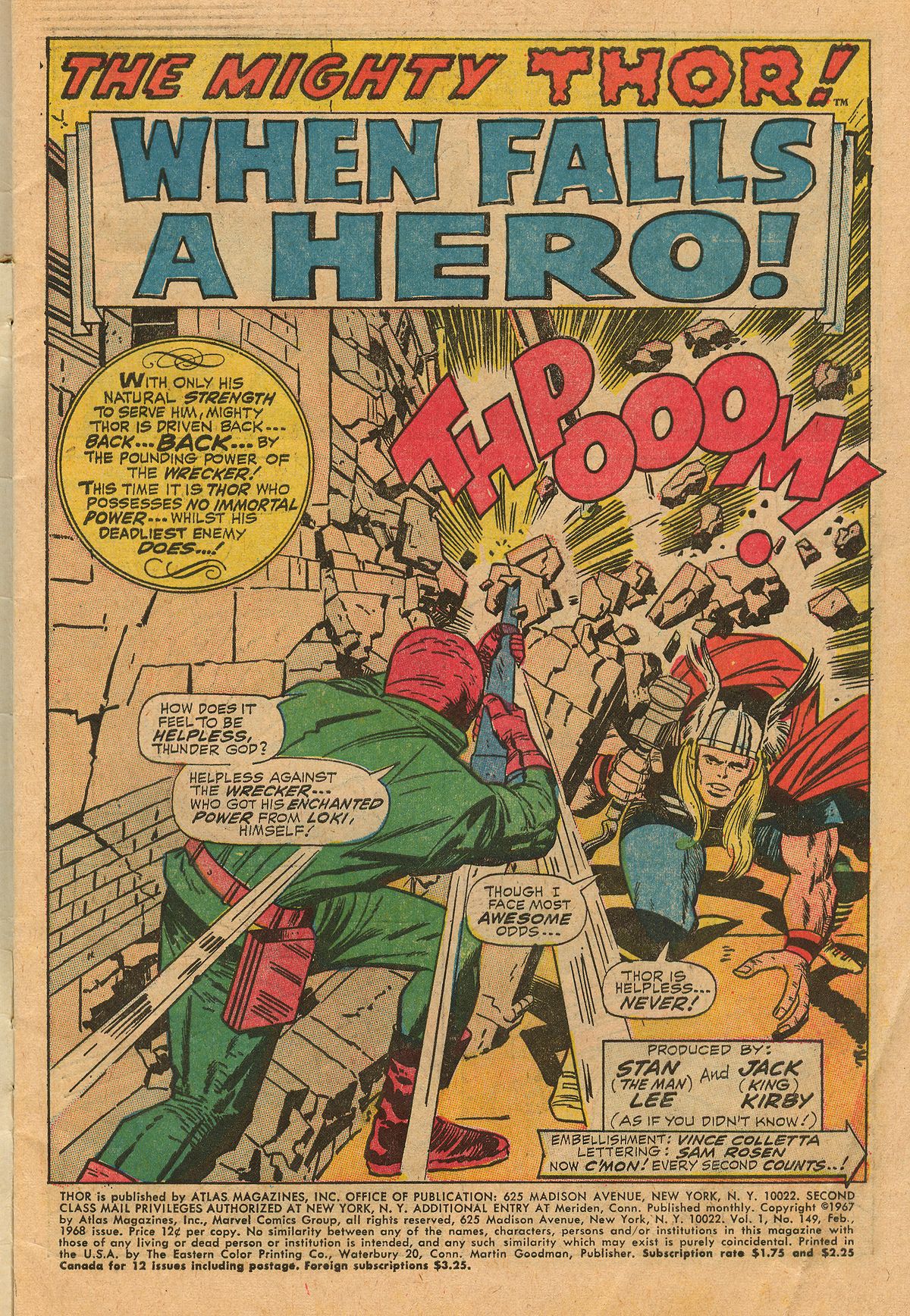 Read online Thor (1966) comic -  Issue #149 - 3