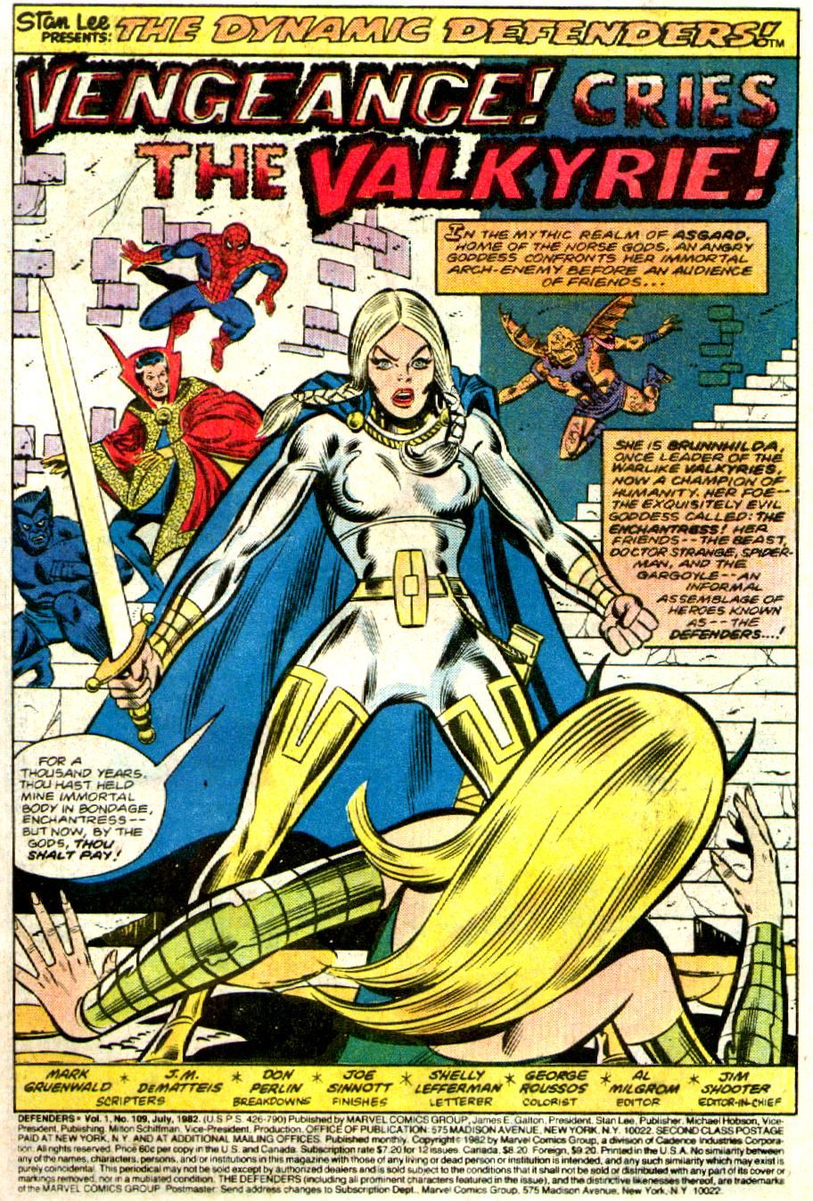 Read online The Defenders (1972) comic -  Issue #109 - 2