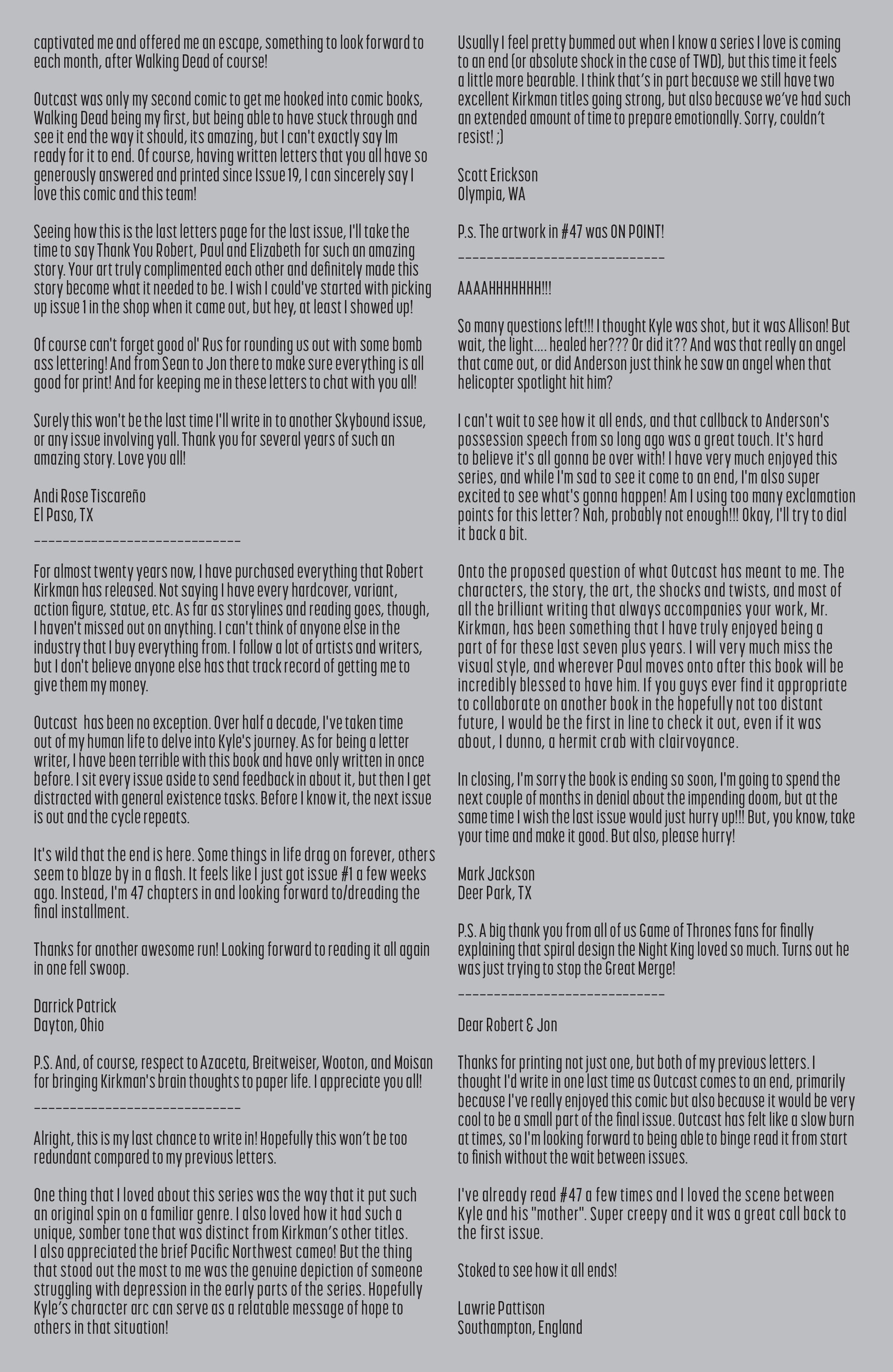 Read online Outcast by Kirkman & Azaceta comic -  Issue #48 - 45