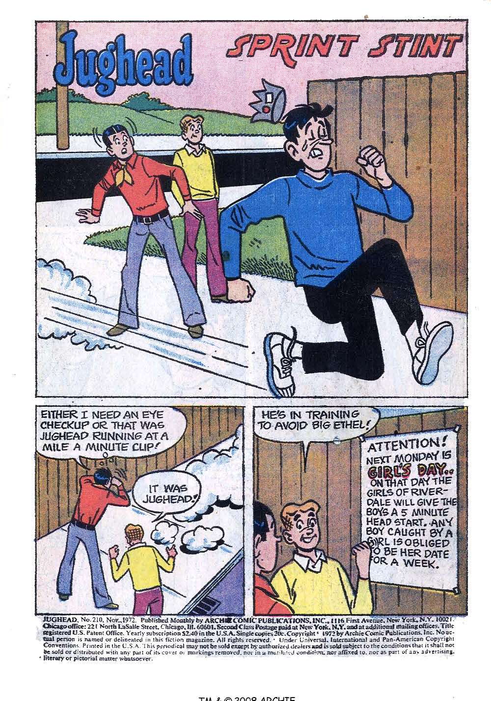 Read online Jughead (1965) comic -  Issue #210 - 3