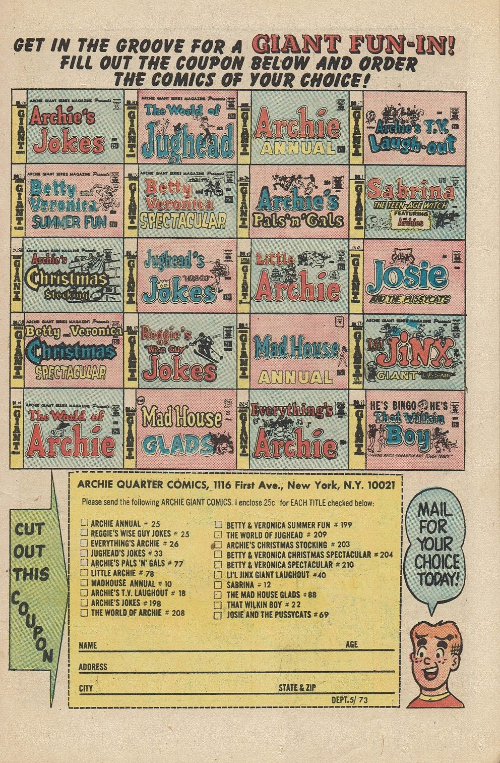 Read online Archie at Riverdale High (1972) comic -  Issue #7 - 11