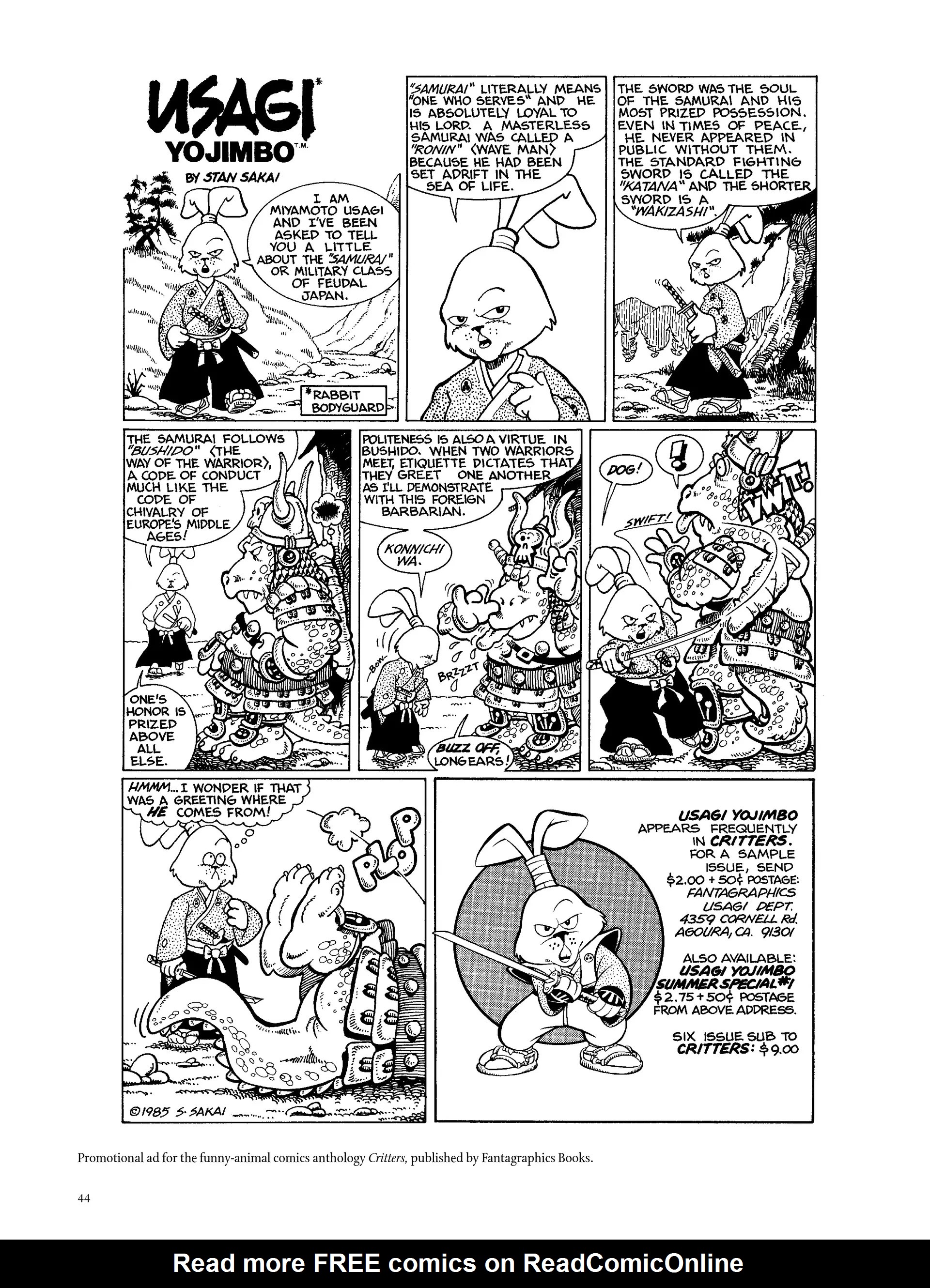 Read online The Art of Usagi Yojimbo comic -  Issue # TPB (Part 1) - 53