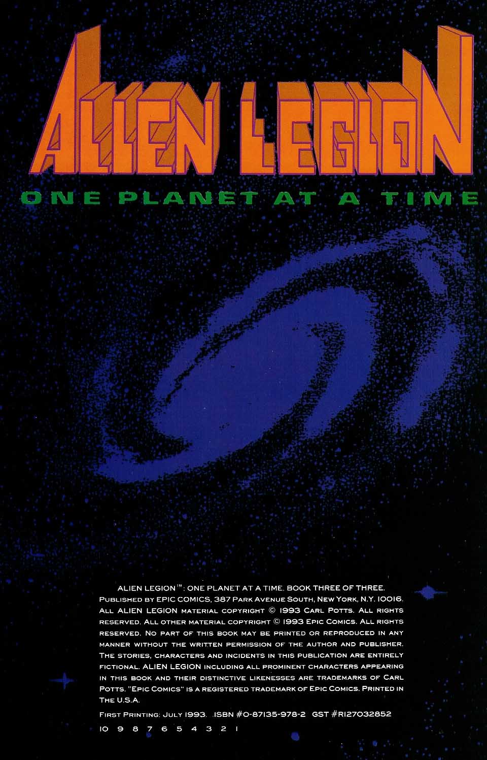 Read online Alien Legion: One Planet at a Time comic -  Issue #3 - 3