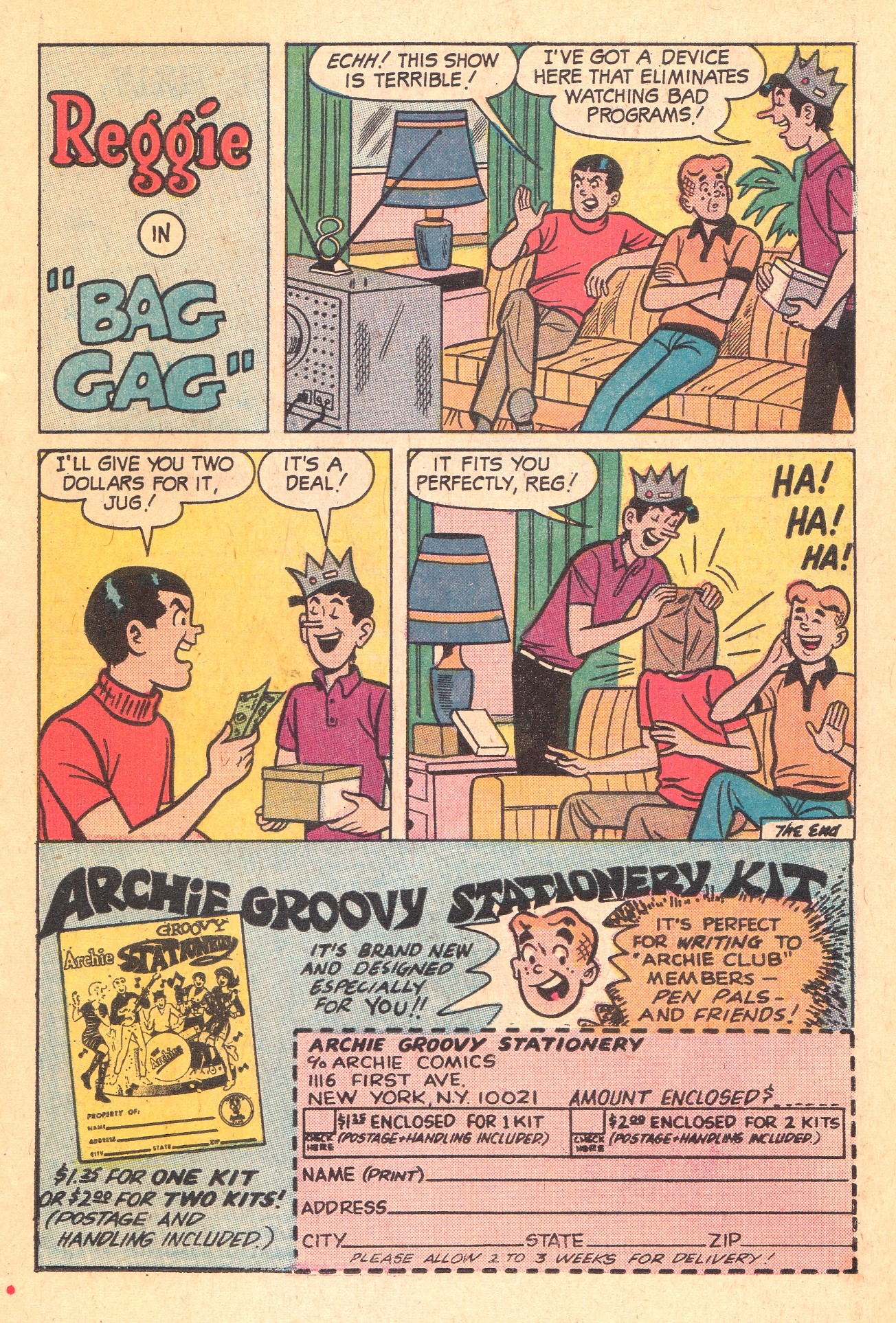 Read online Reggie and Me (1966) comic -  Issue #32 - 11