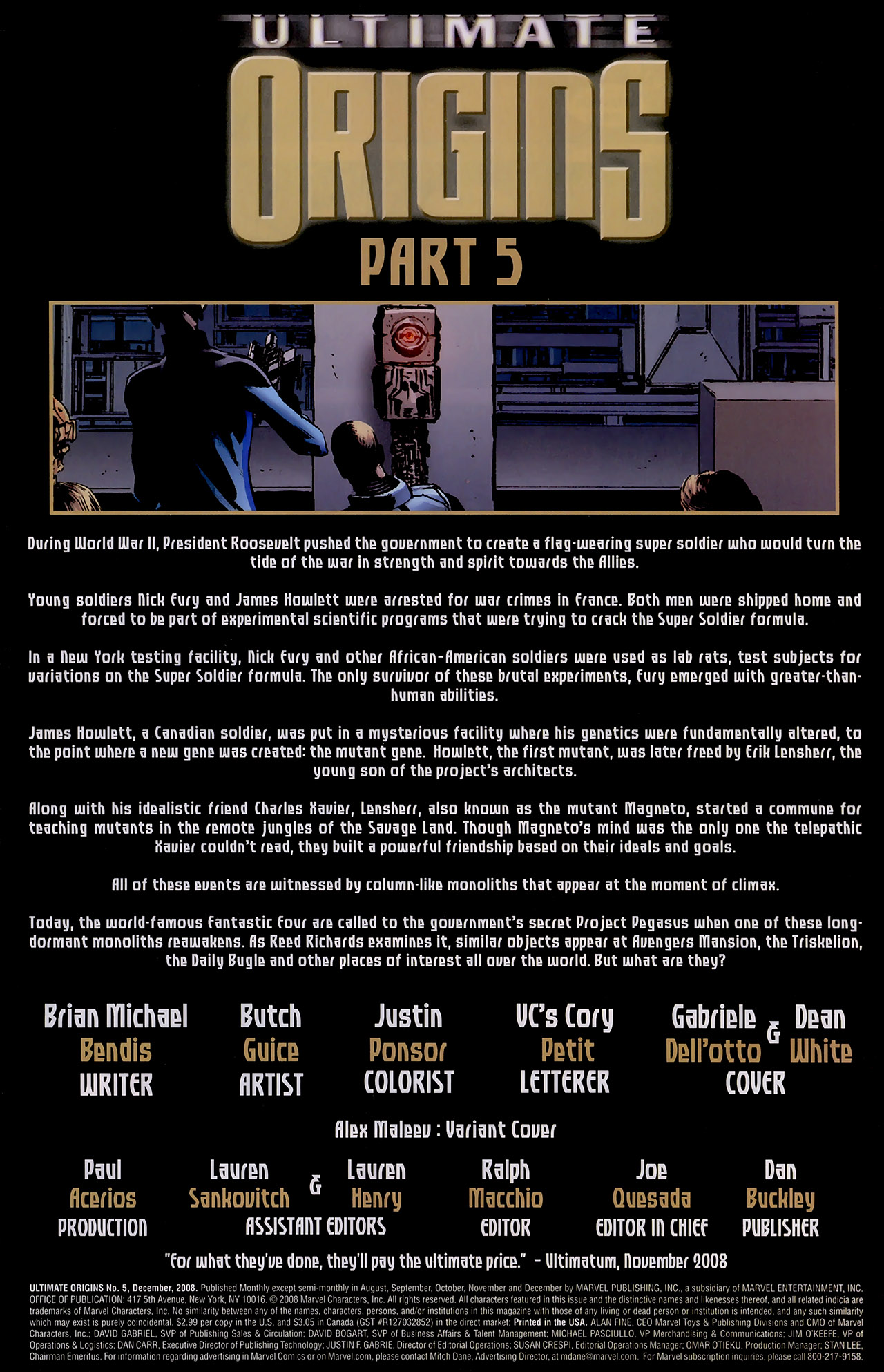 Read online Ultimate Origins comic -  Issue #5 - 2