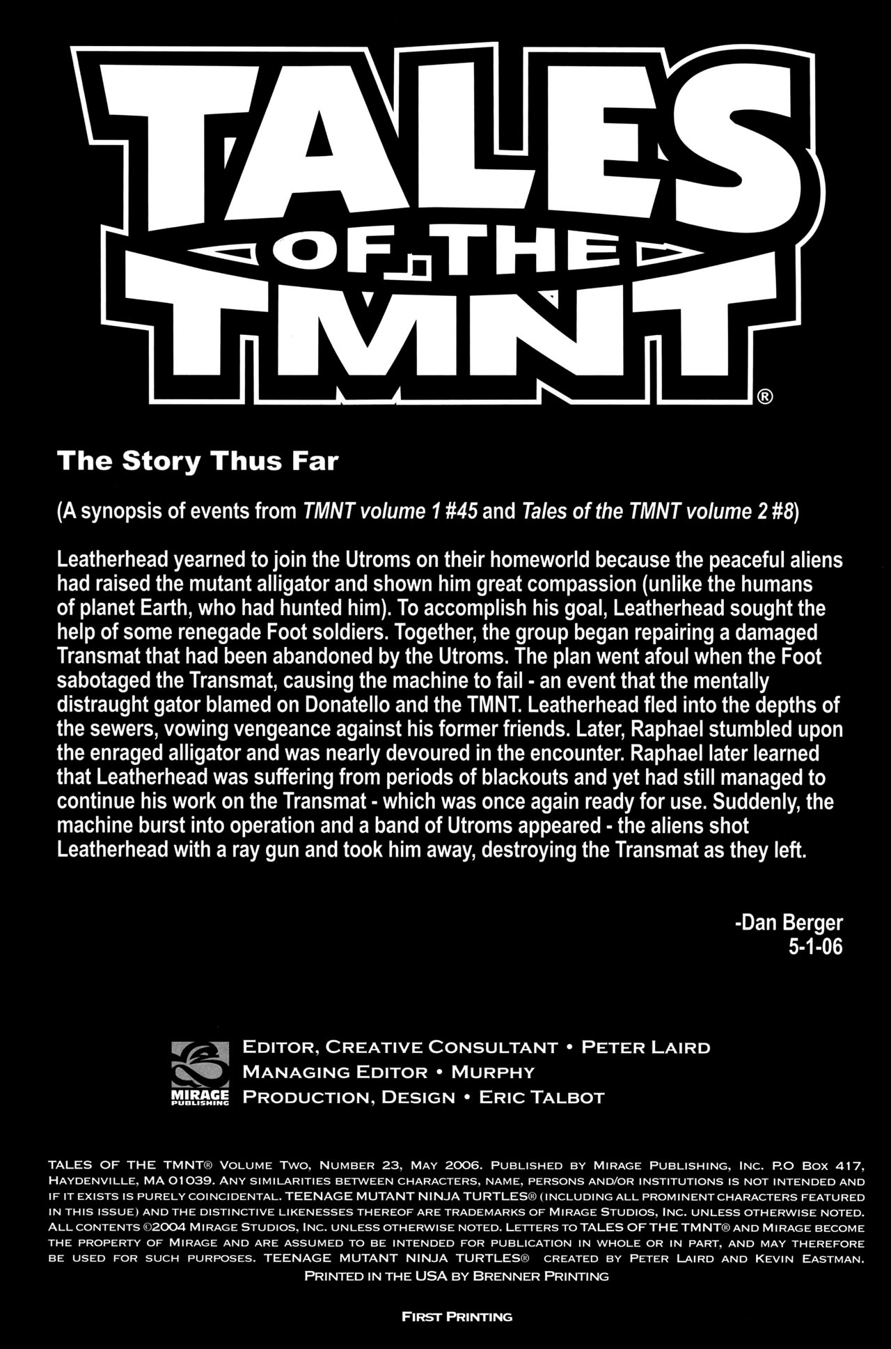 Read online Tales of the TMNT comic -  Issue #23 - 2
