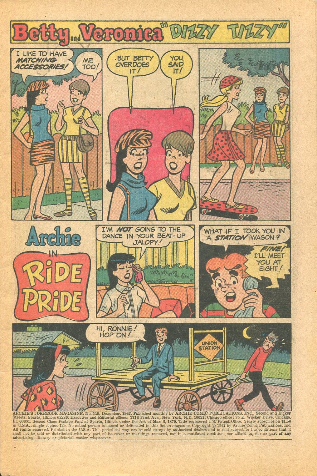 Read online Archie's Joke Book Magazine comic -  Issue #119 - 3
