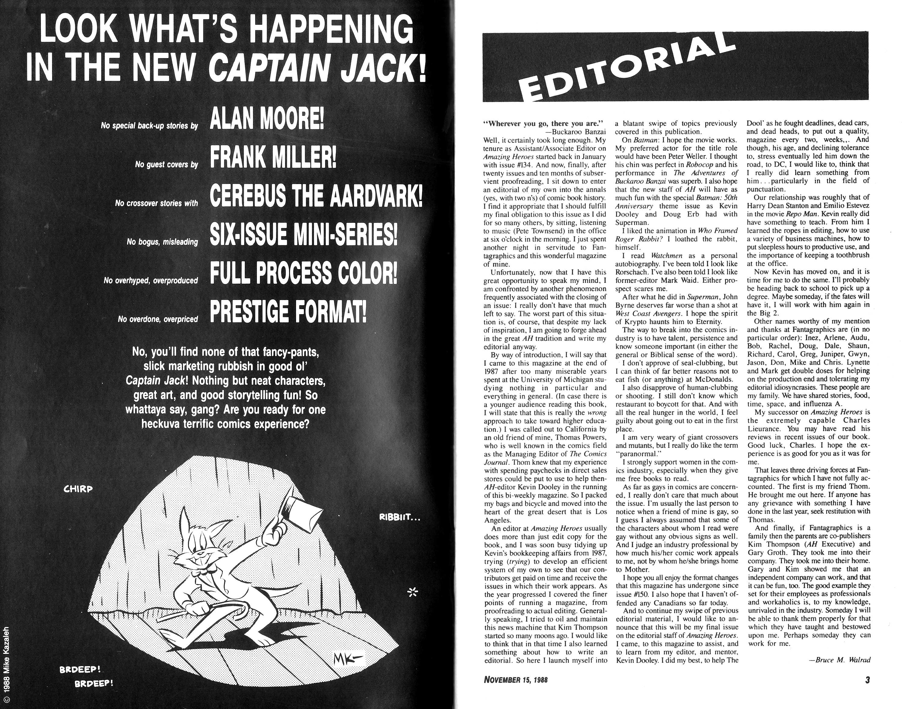 Read online Amazing Heroes comic -  Issue #153 - 2