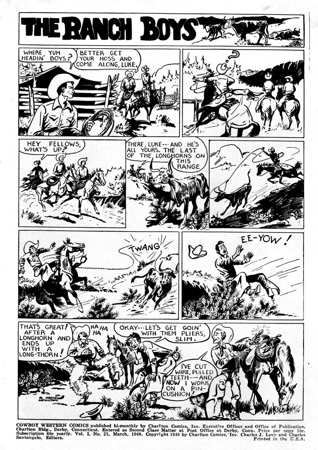 Read online Cowboy Western Comics (1948) comic -  Issue #21 - 2