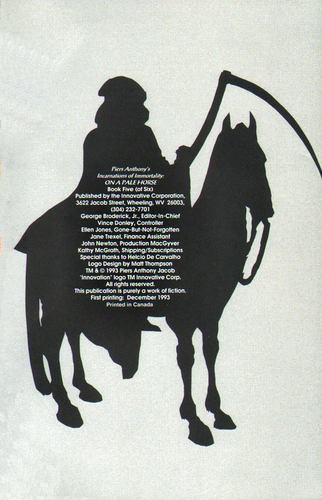 Read online Piers Anthony's Incarnations of Immortality: On A Pale Horse comic -  Issue #5 - 3