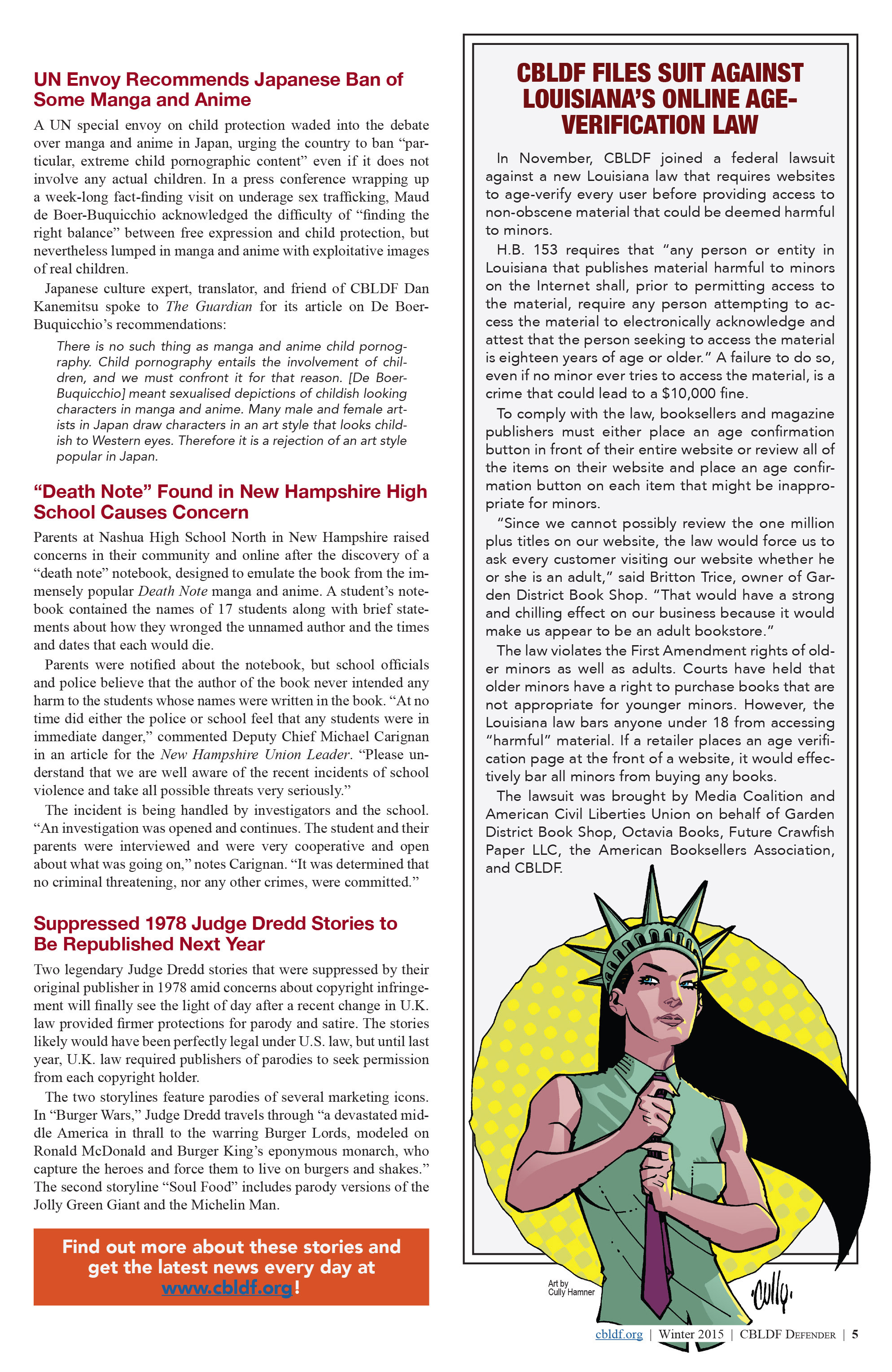 Read online CBLDF Defender comic -  Issue #4 - 5