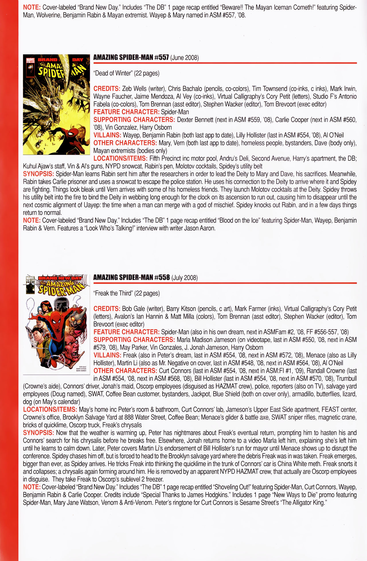 Read online Official Index to the Marvel Universe comic -  Issue #13 - 16