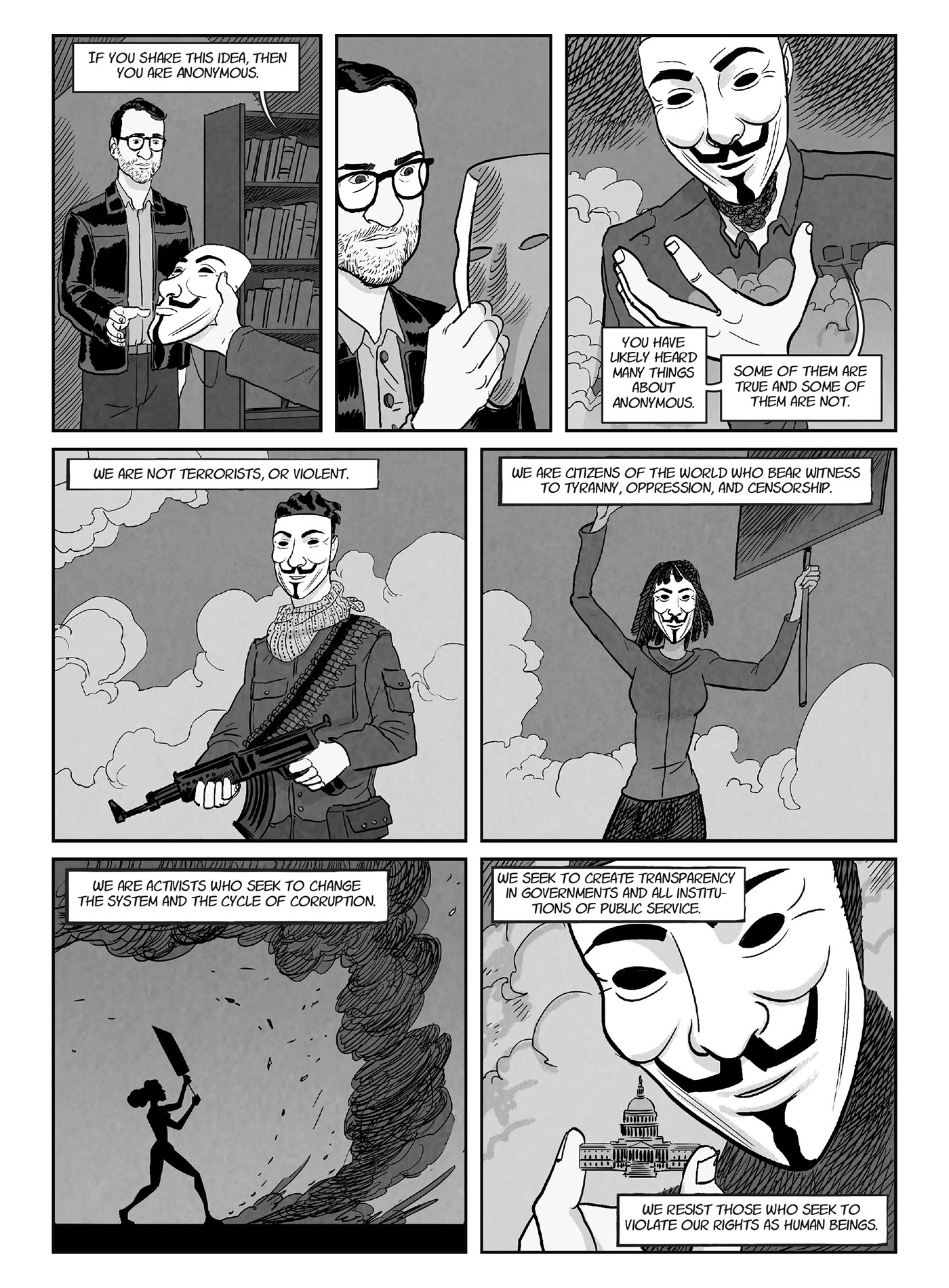 Read online A for Anonymous: How a Mysterious Hacker Collective Transformed the World comic -  Issue # TPB - 14