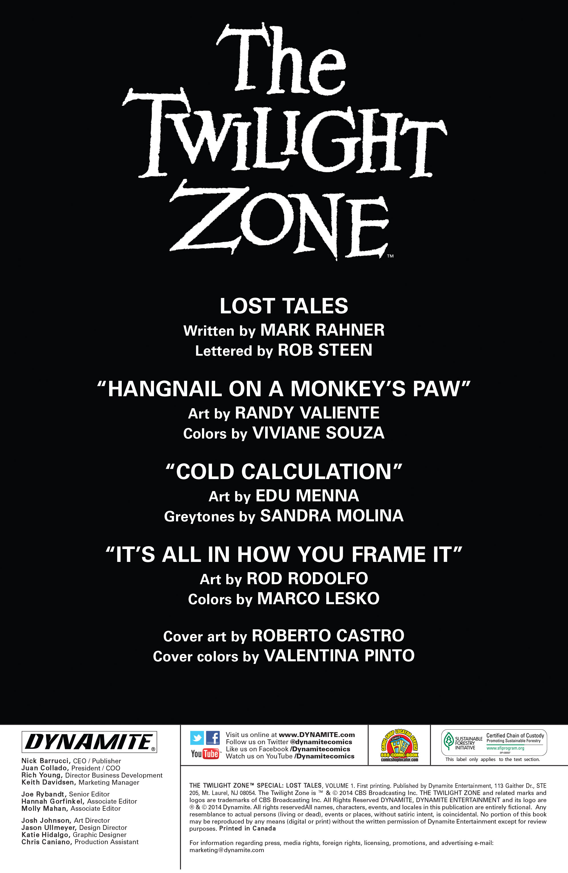 Read online The Twilight Zone Special: Lost Tales comic -  Issue # Full - 2