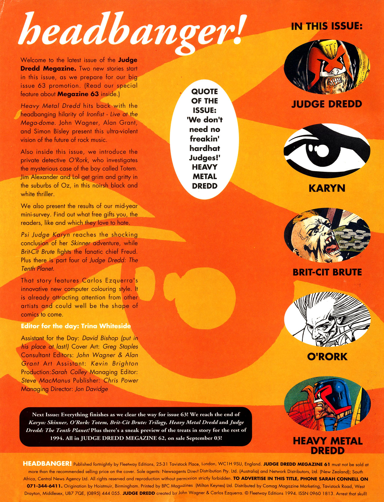 Read online Judge Dredd: The Megazine (vol. 2) comic -  Issue #61 - 2