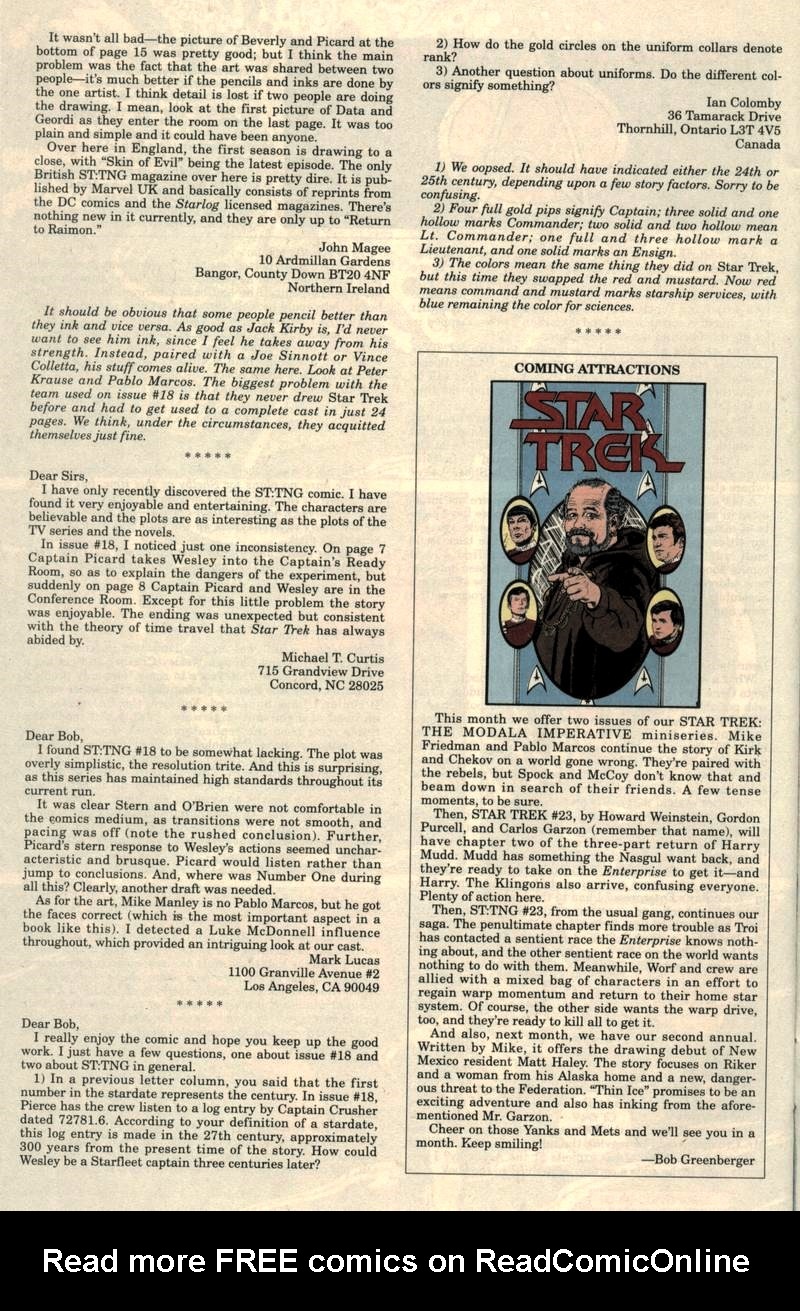 Read online Star Trek: The Next Generation (1989) comic -  Issue #22 - 27
