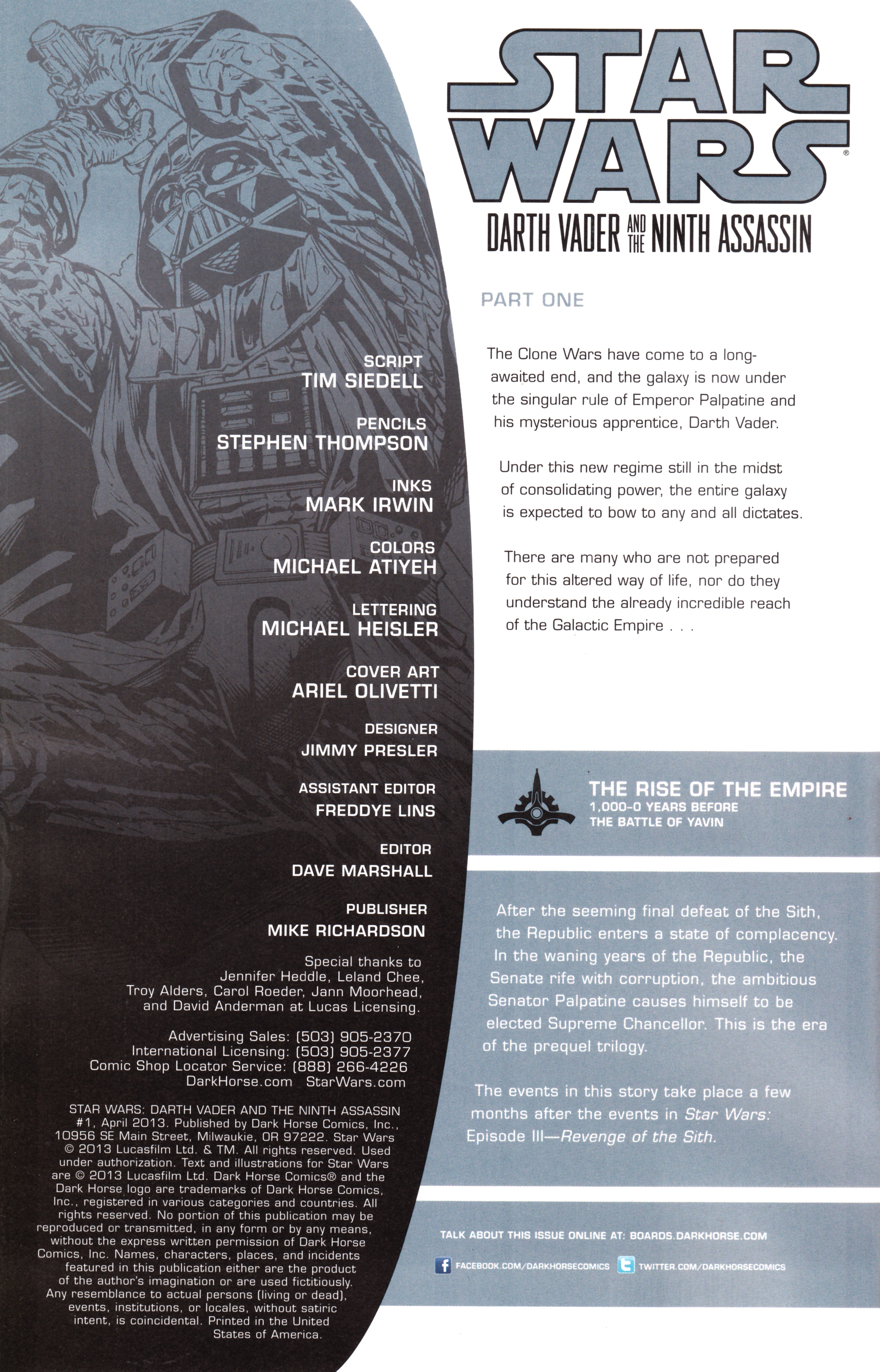 Read online Star Wars: Darth Vader and the Ninth Assassin comic -  Issue #1 - 2