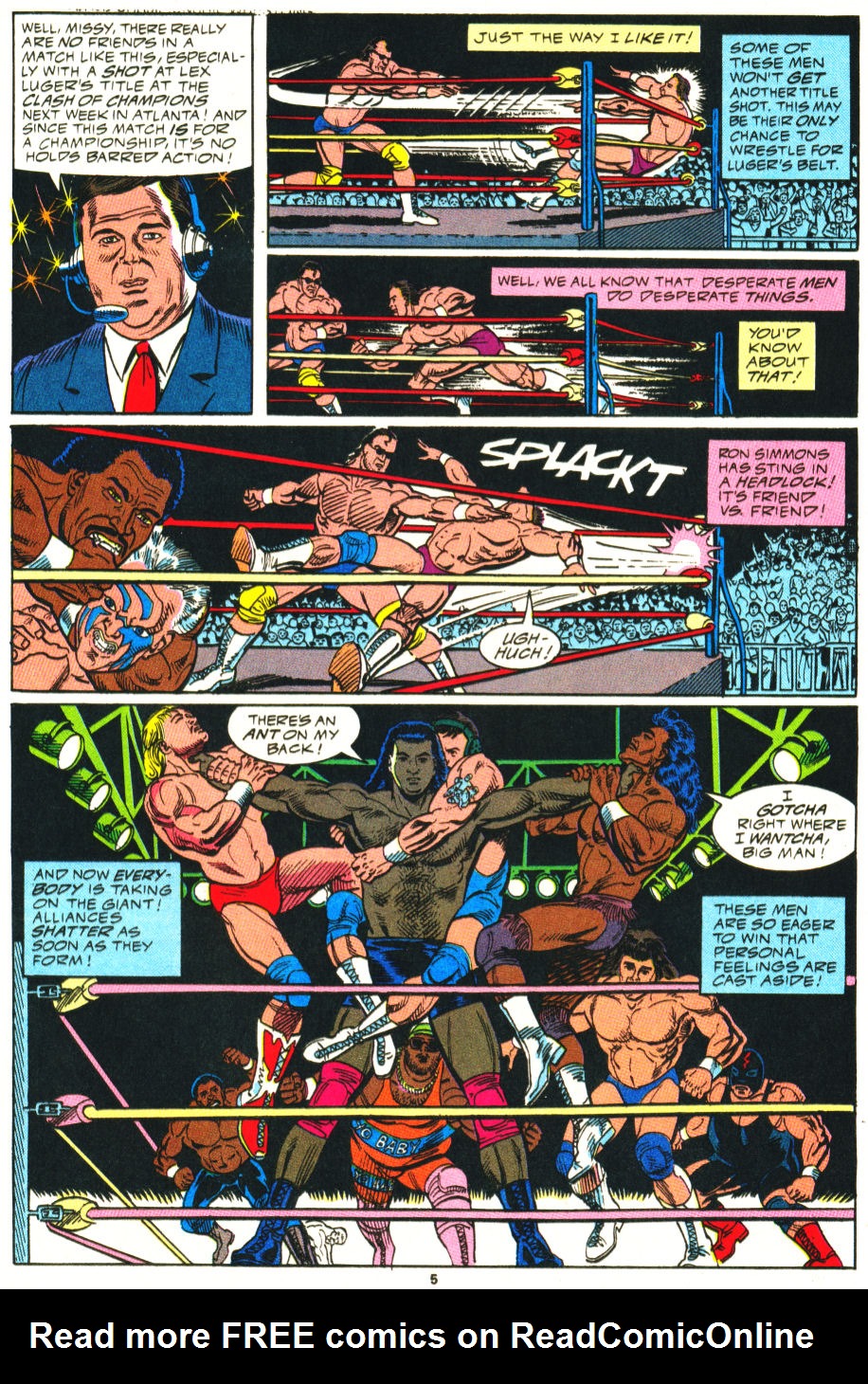 Read online WCW World Championship Wrestling comic -  Issue #1 - 6