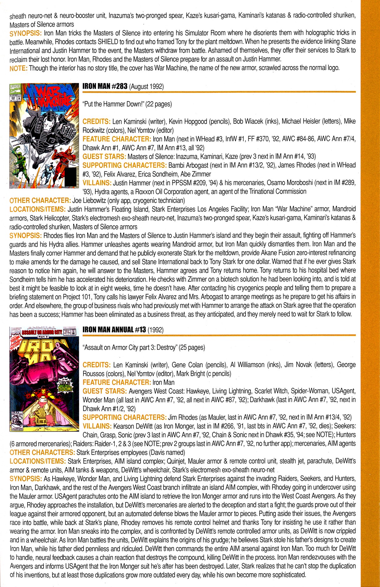 Read online Official Index to the Marvel Universe comic -  Issue #8 - 37