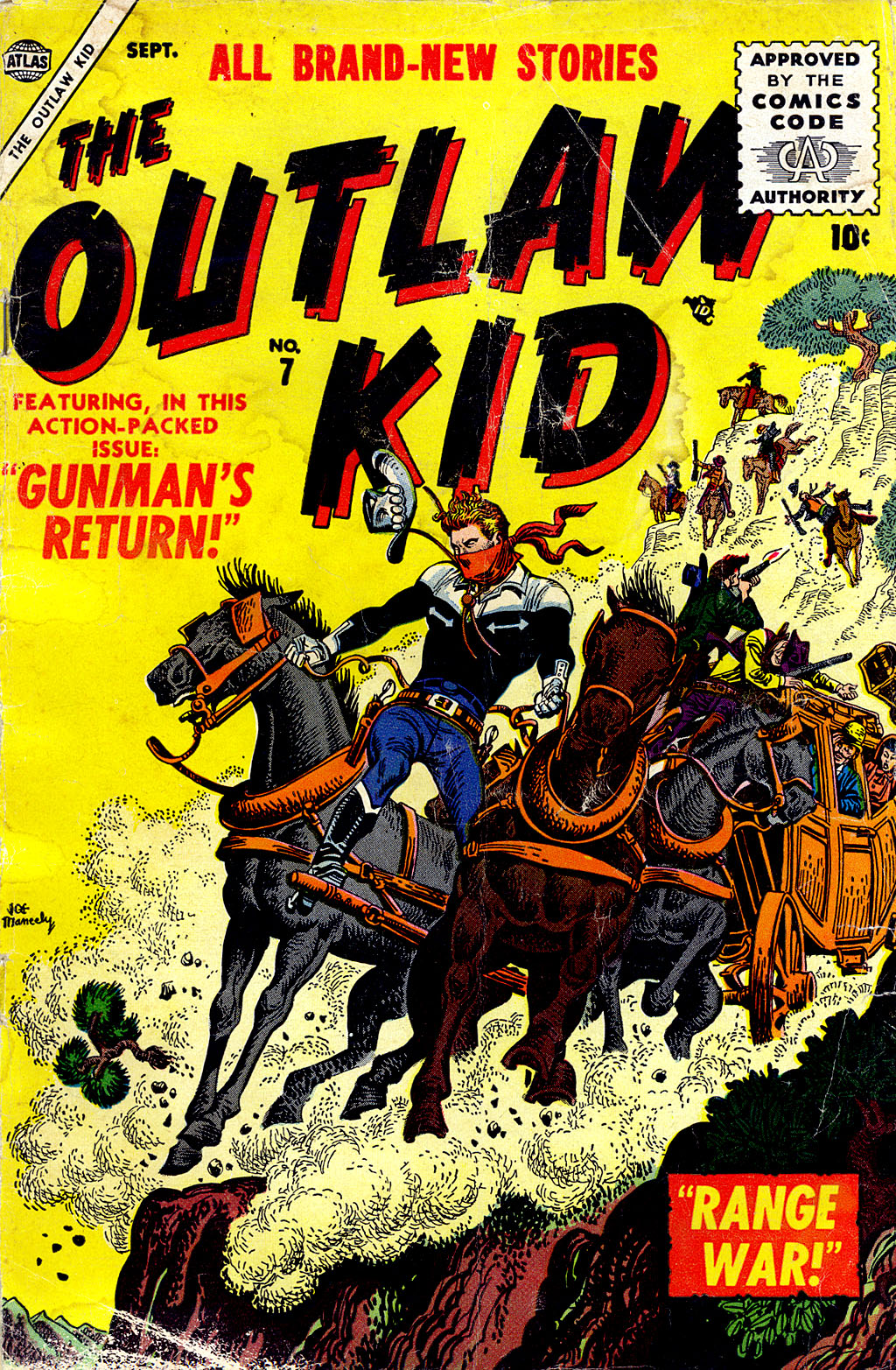Read online The Outlaw Kid (1954) comic -  Issue #7 - 1
