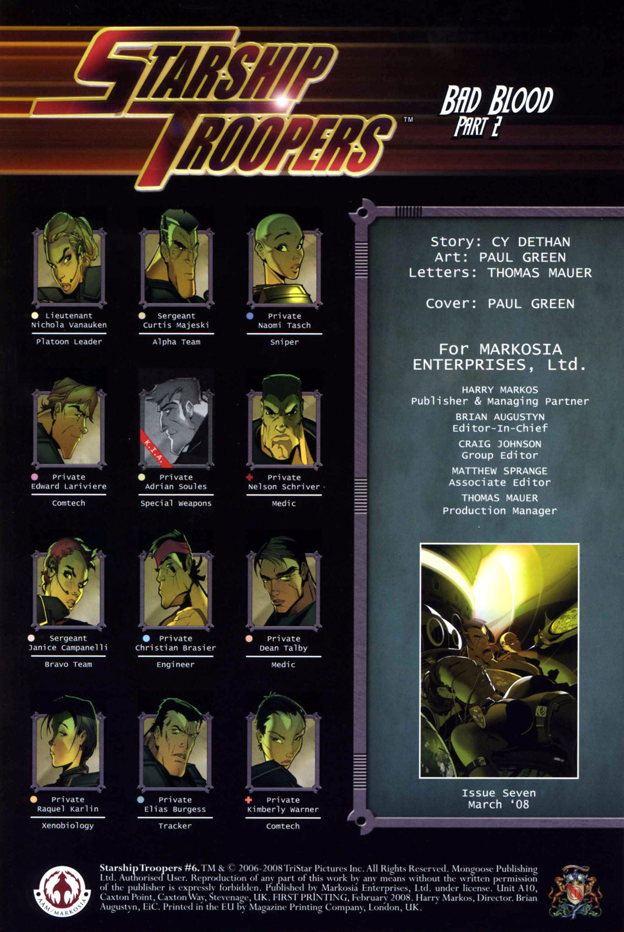 Read online Starship Troopers (2007) comic -  Issue #6 - 2