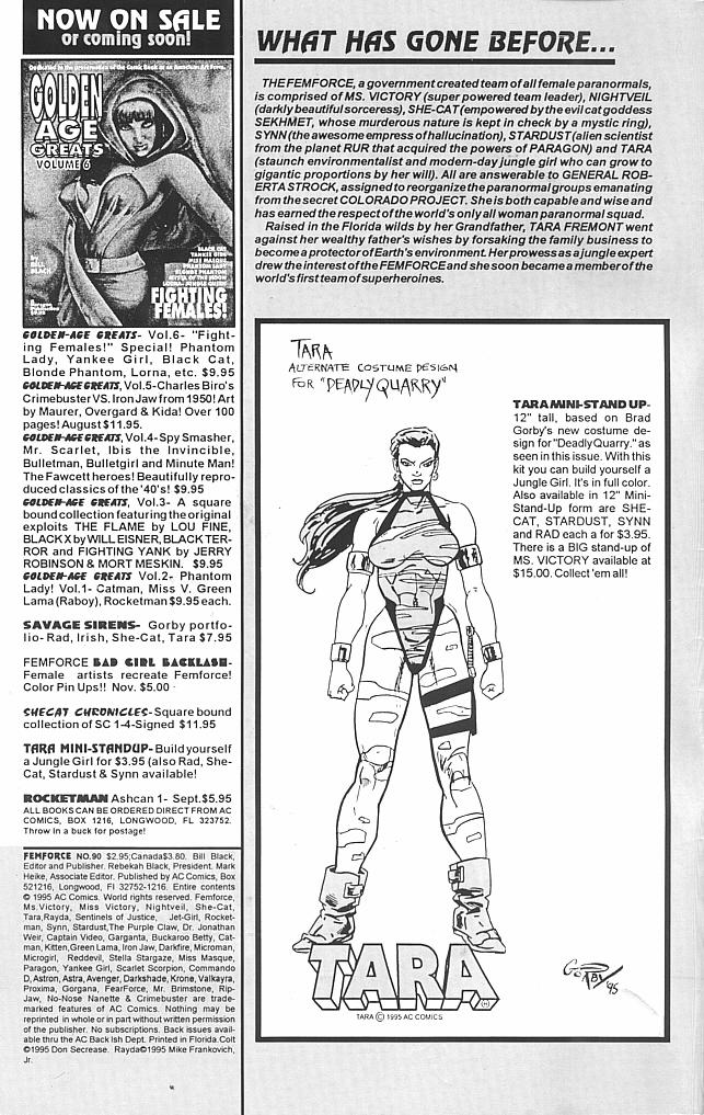 Read online Femforce comic -  Issue #90 - 2