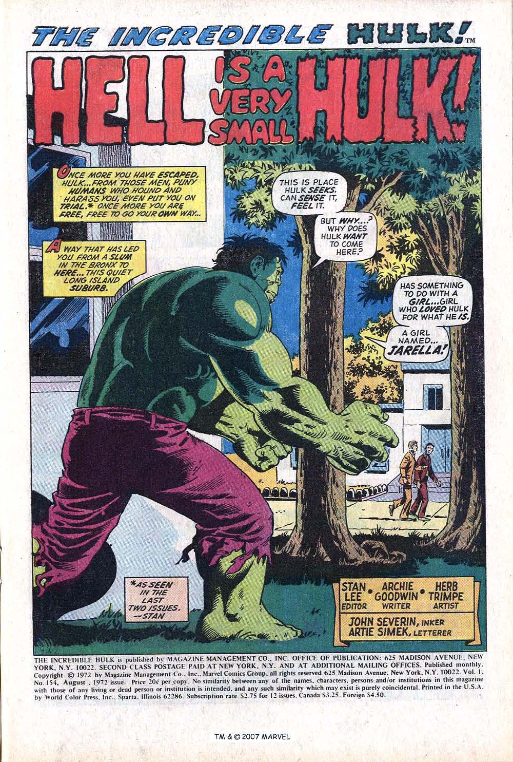 Read online The Incredible Hulk (1968) comic -  Issue #154 - 3