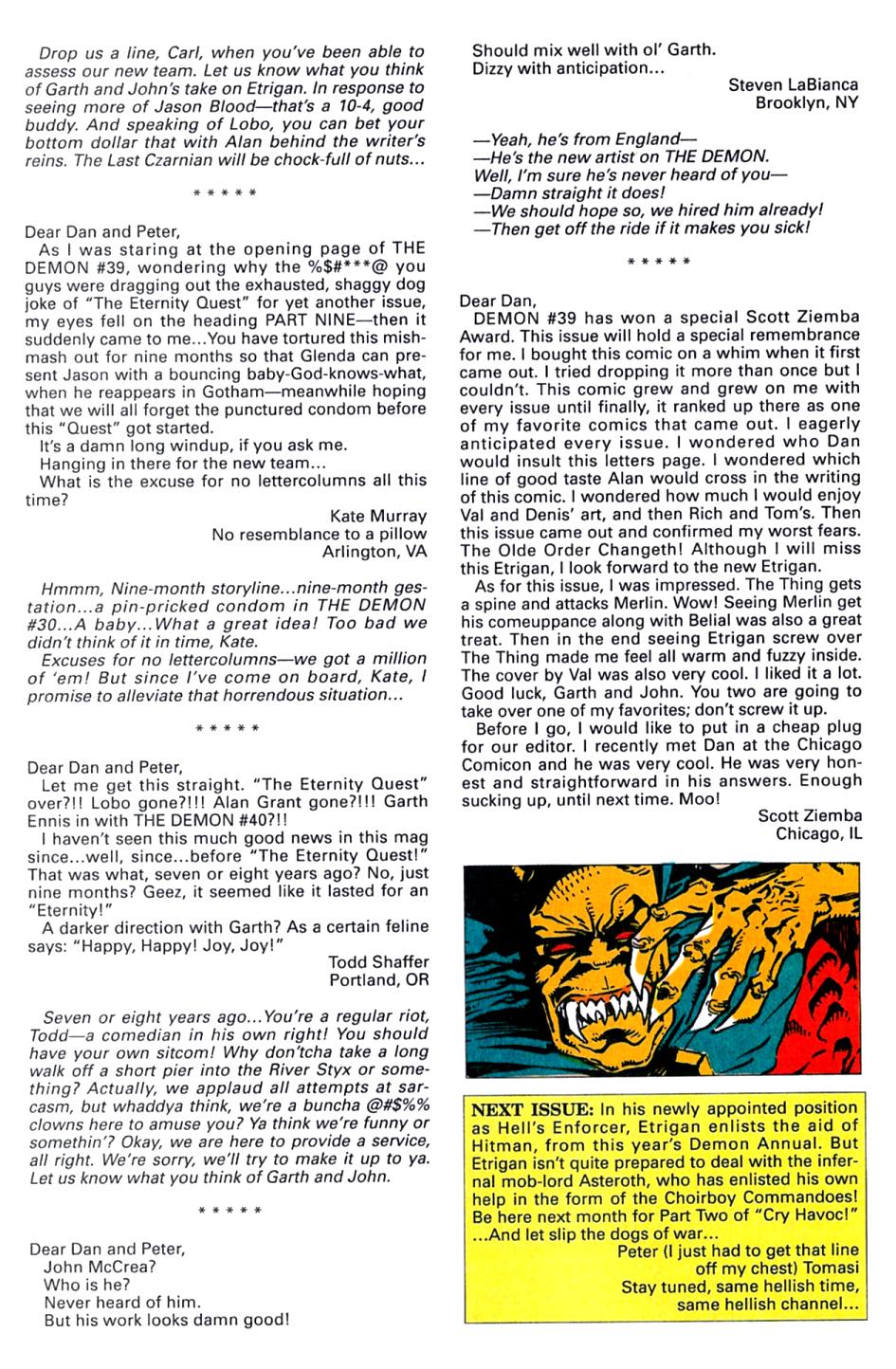 Read online The Demon (1990) comic -  Issue #42 - 27