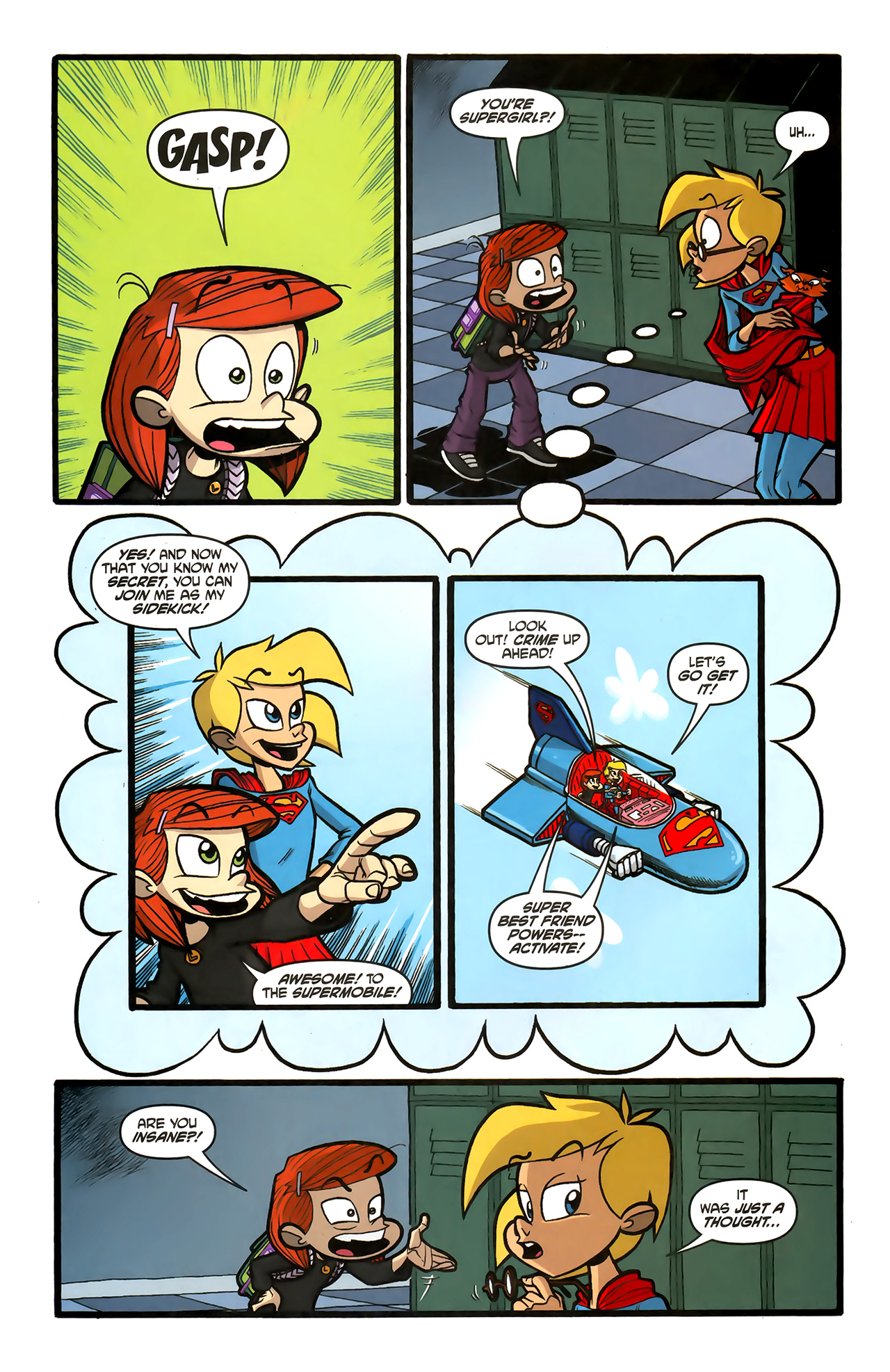 Read online Supergirl: Cosmic Adventures in the 8th Grade comic -  Issue #4 - 9