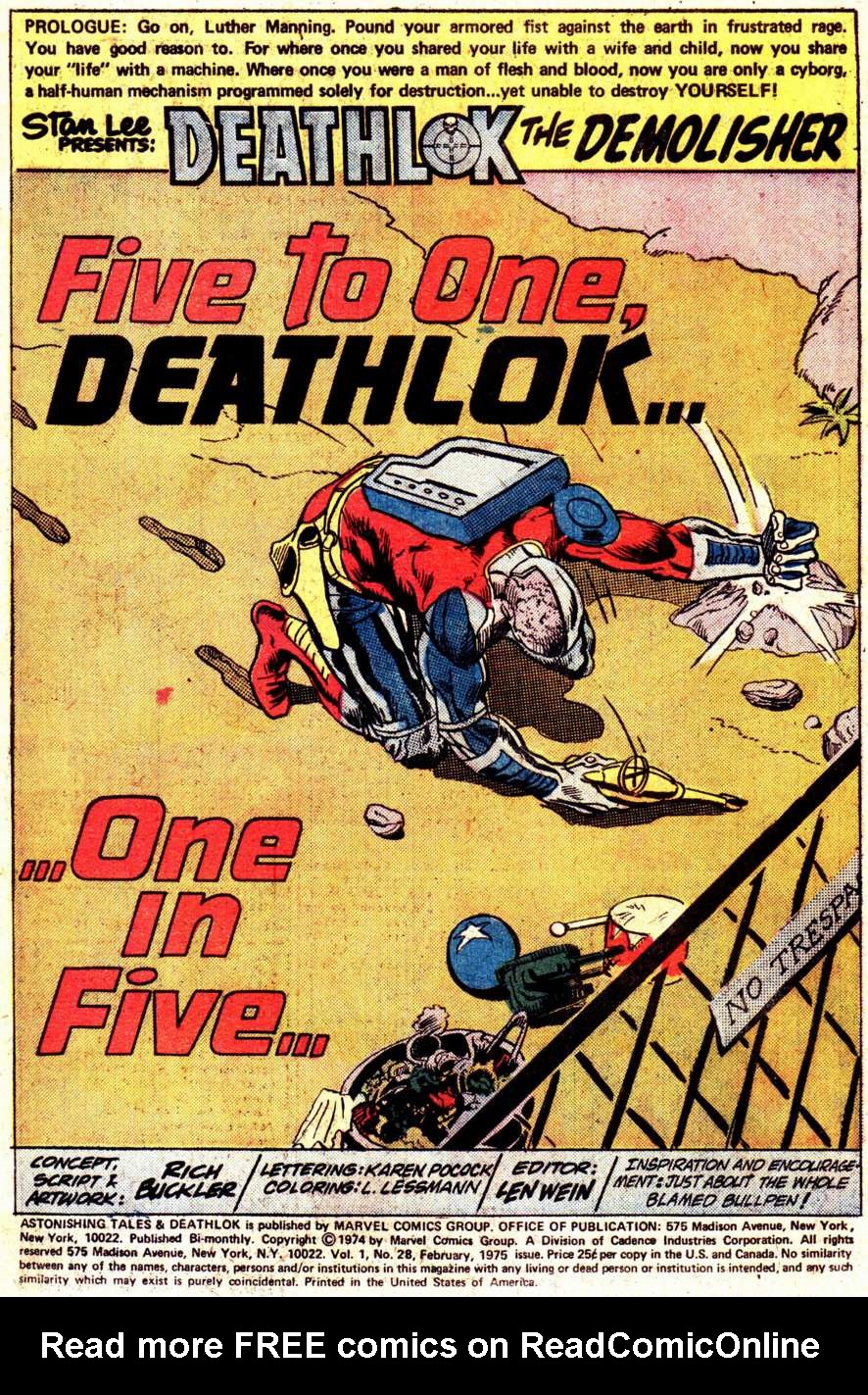 Read online Astonishing Tales (1970) comic -  Issue #28 - 2