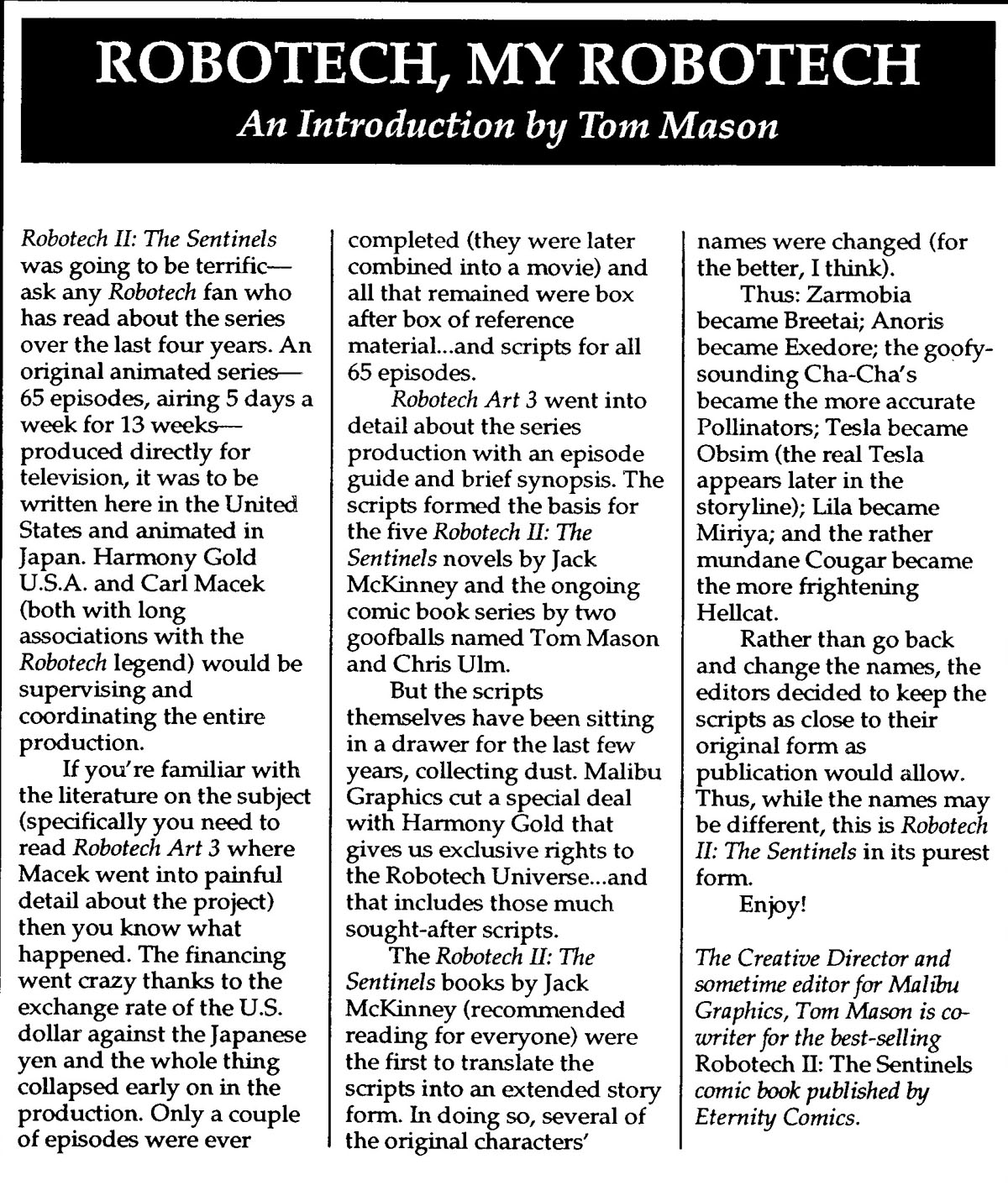 Read online Robotech II: The Sentinels comic -  Issue # _Script Book 1 - 4