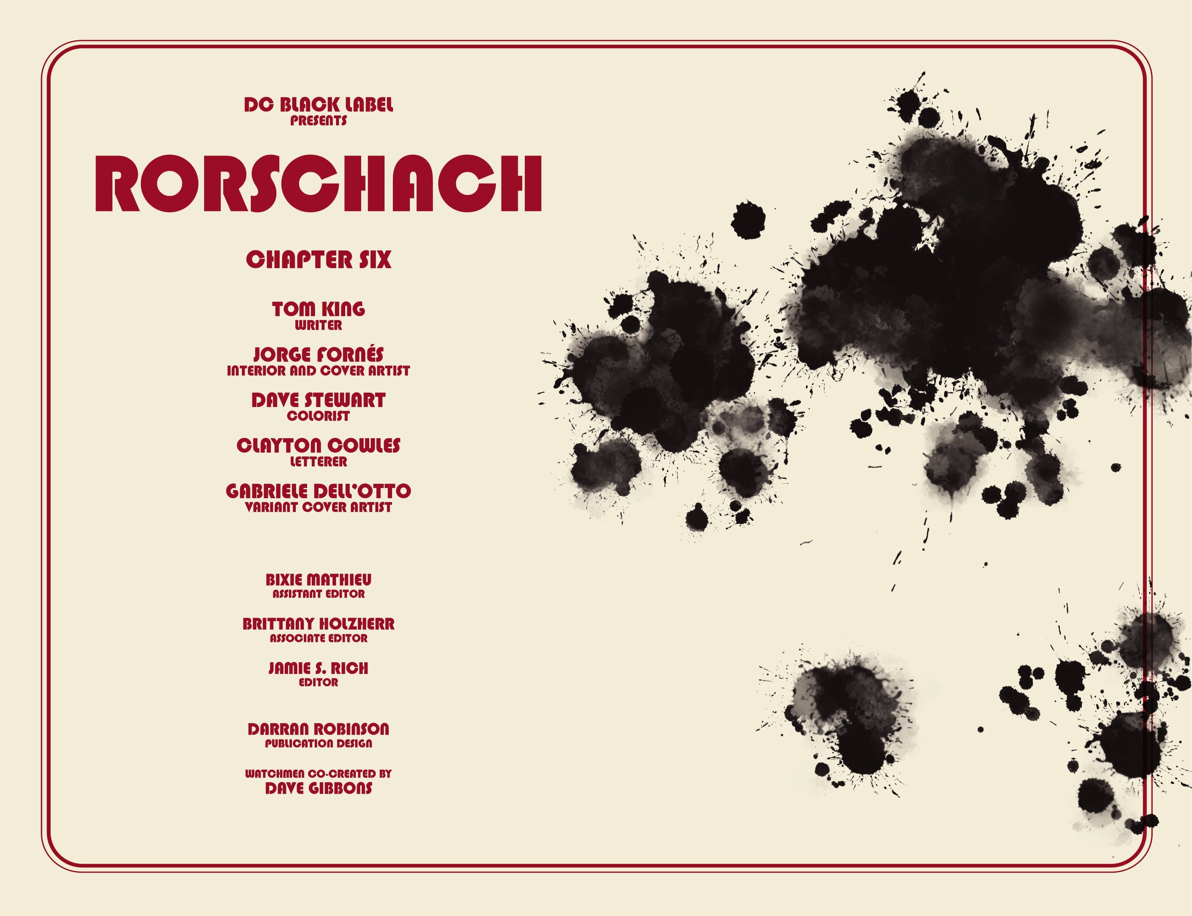 Read online Rorschach comic -  Issue #6 - 2