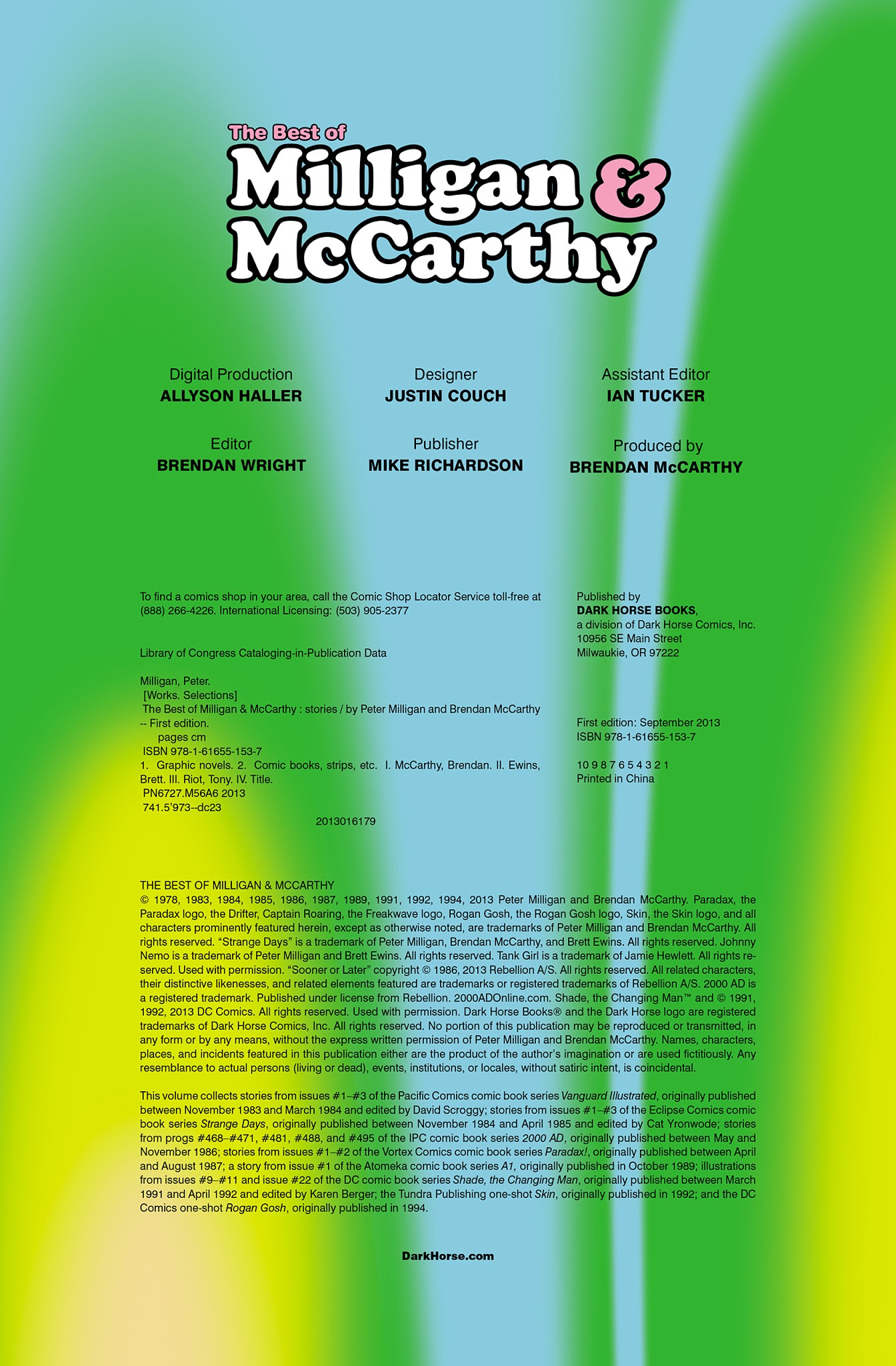 Read online The Best of Milligan & McCarthy comic -  Issue # TPB - 7