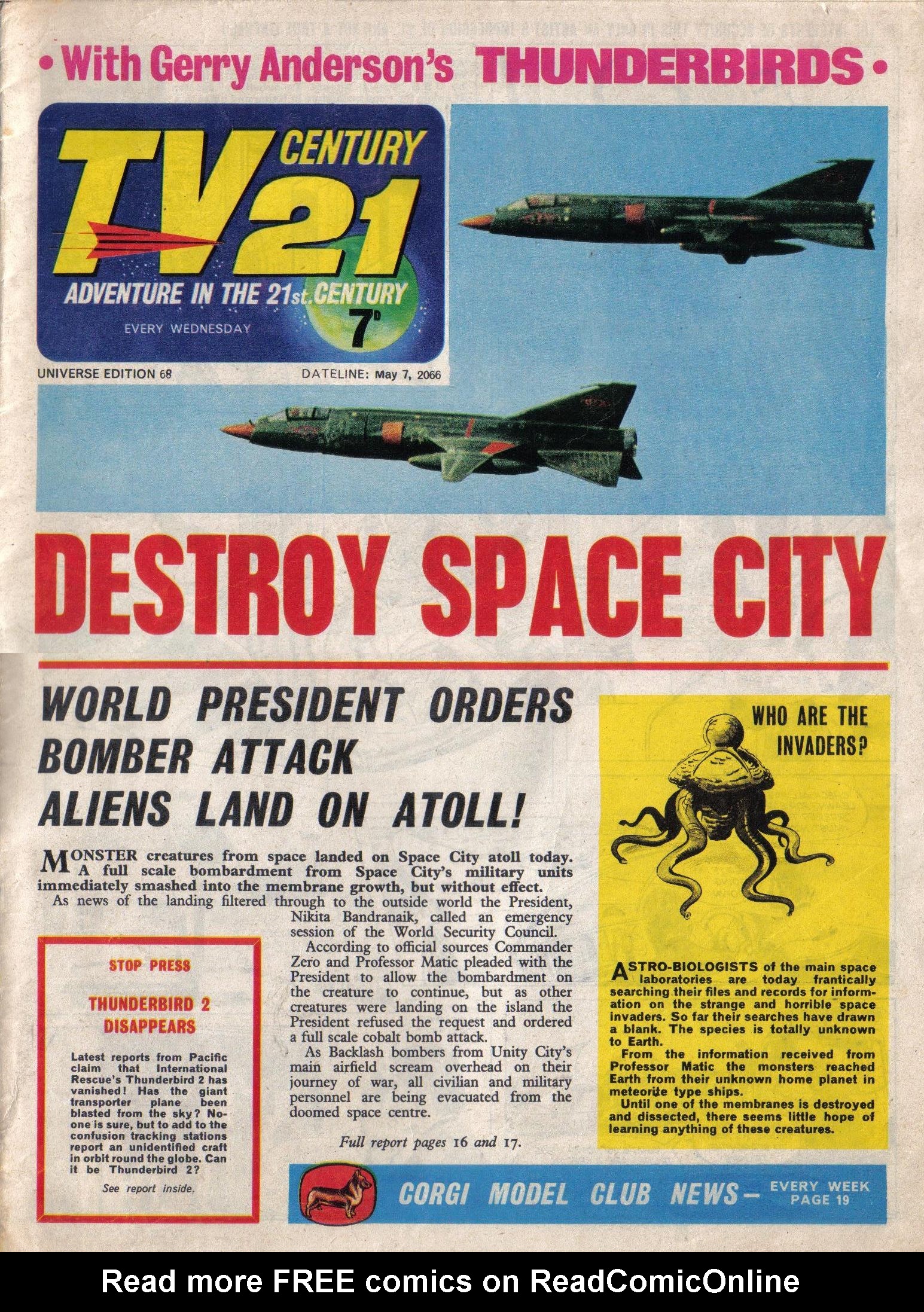 Read online TV Century 21 (TV 21) comic -  Issue #68 - 1