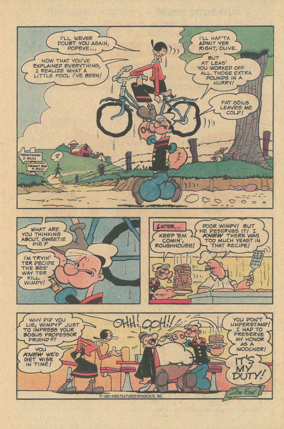 Read online Popeye (1948) comic -  Issue #162 - 32
