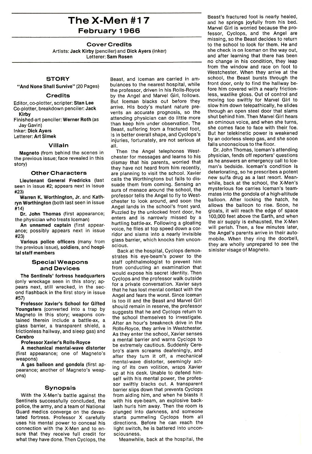 Read online The Official Marvel Index To The X-Men comic -  Issue #1 - 36