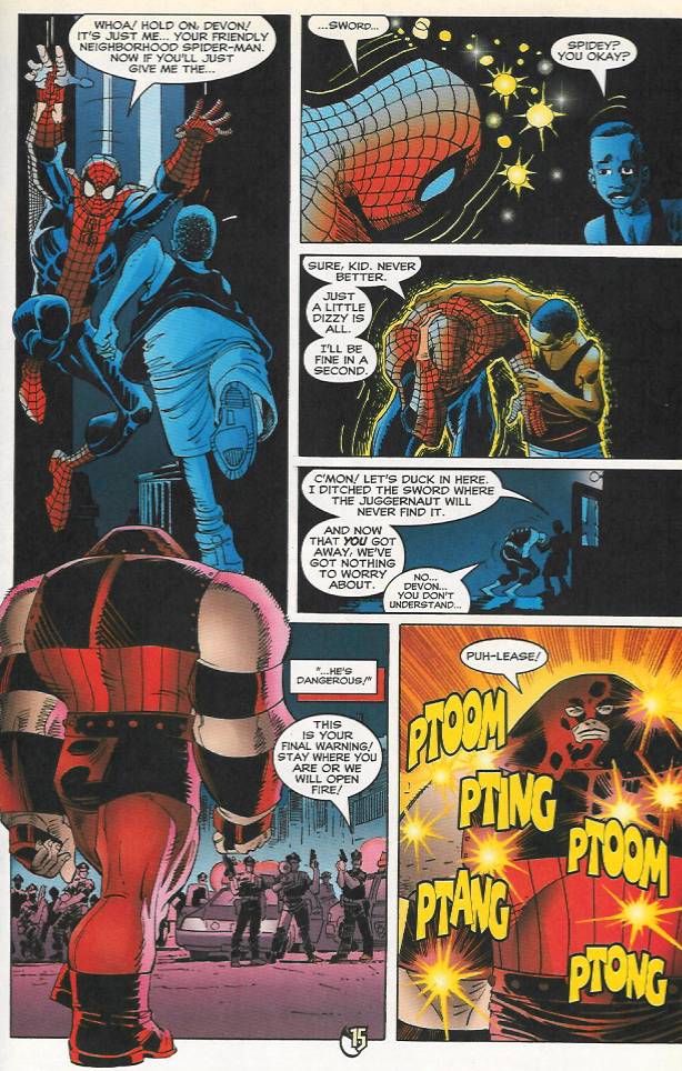 Read online Spider-Man (1990) comic -  Issue #84 - Nothing Stops The Juggernaut - 15