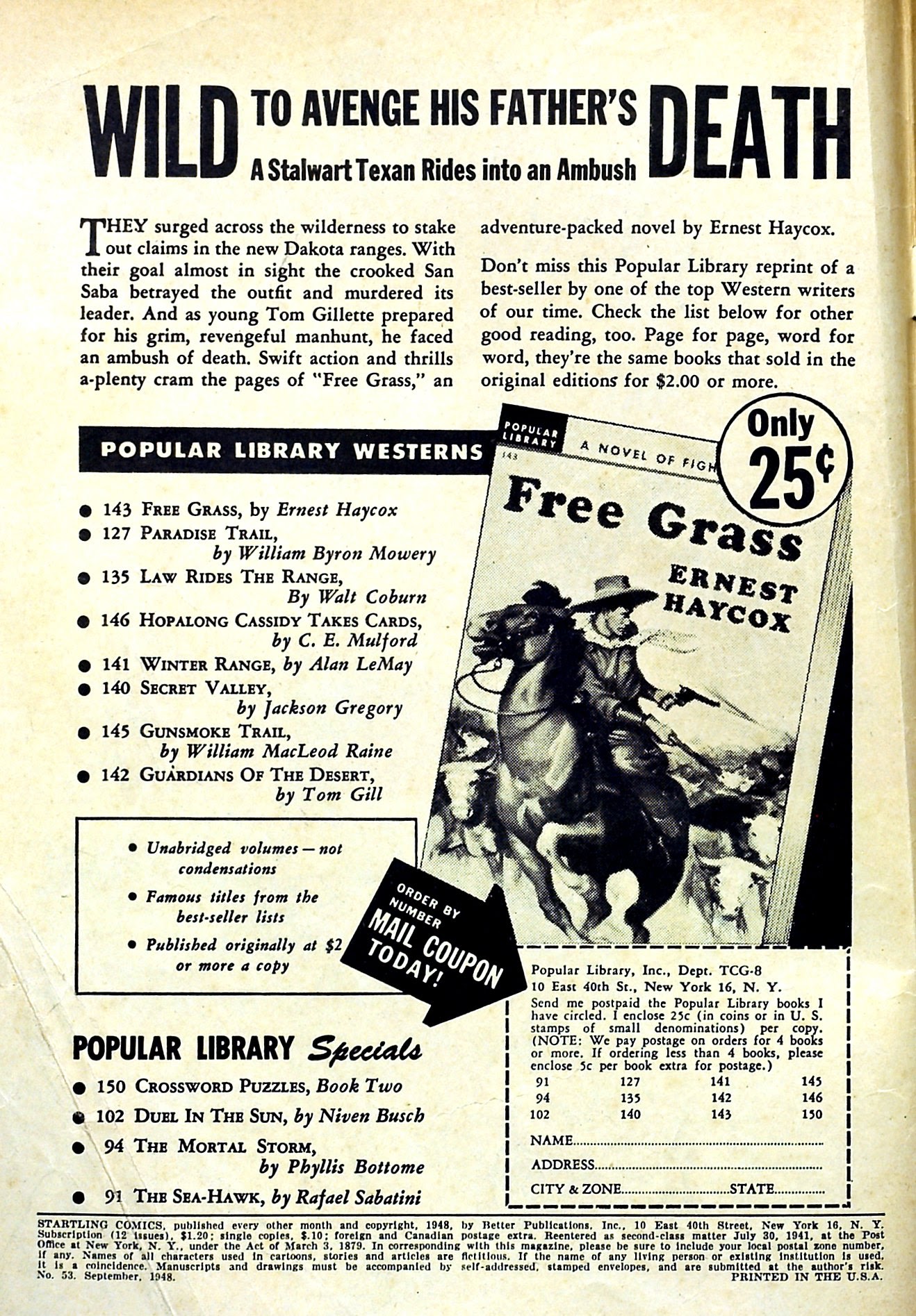 Read online Startling Comics comic -  Issue #53 - 2