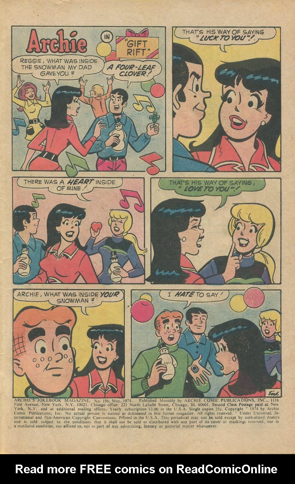 Read online Archie's Joke Book Magazine comic -  Issue #196 - 3