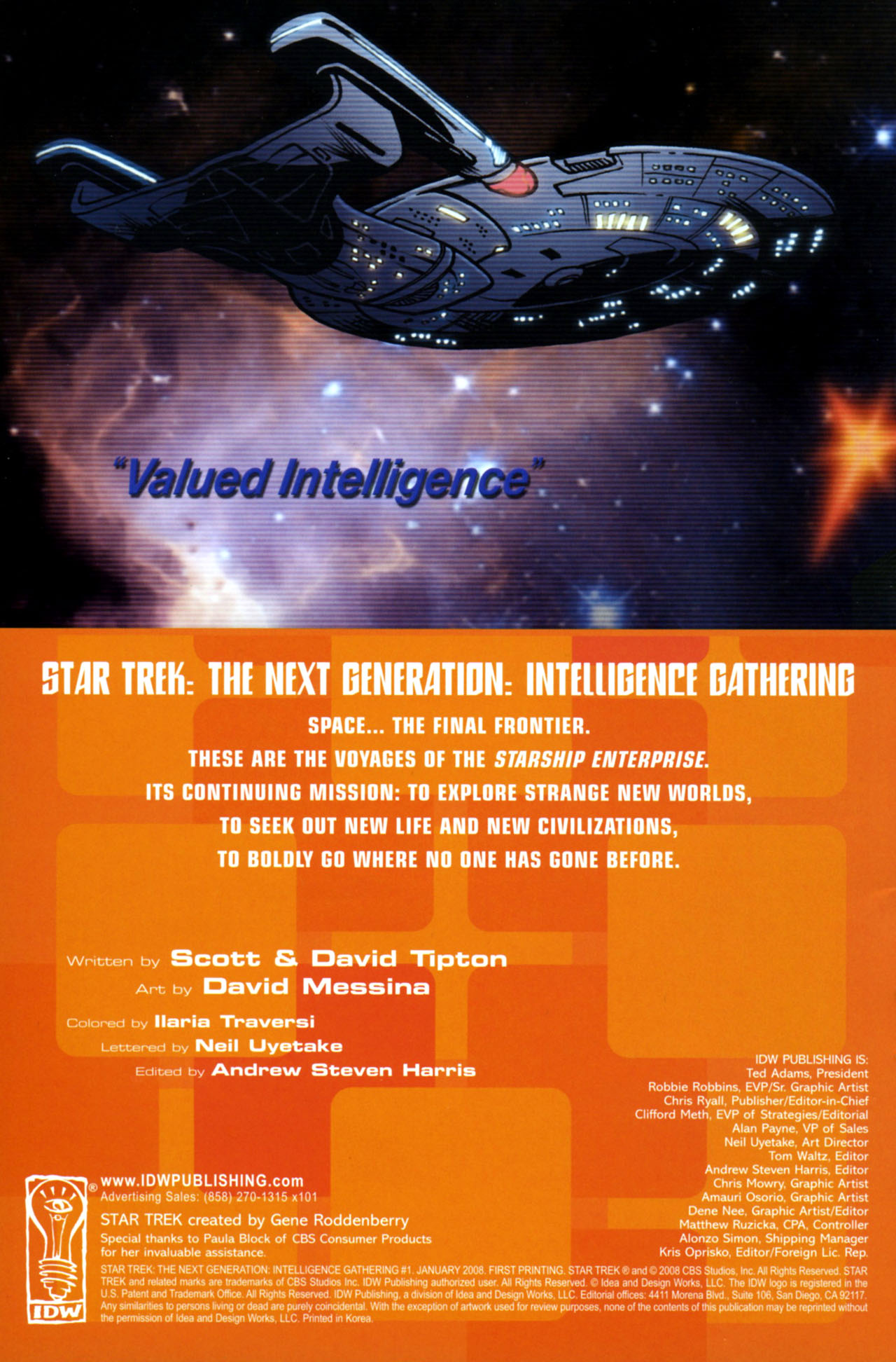 Read online Star Trek: The Next Generation: Intelligence Gathering comic -  Issue #1 - 3