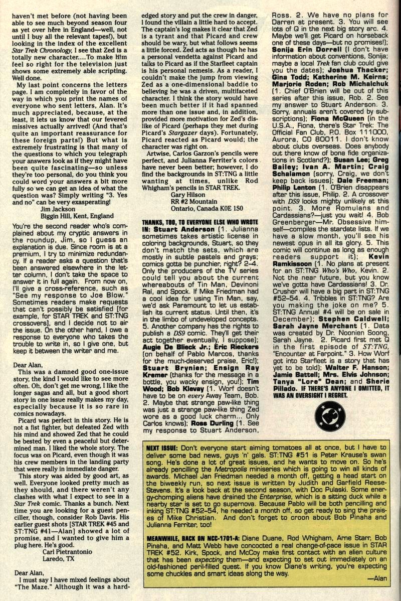 Read online Star Trek: The Next Generation (1989) comic -  Issue #50 - 59