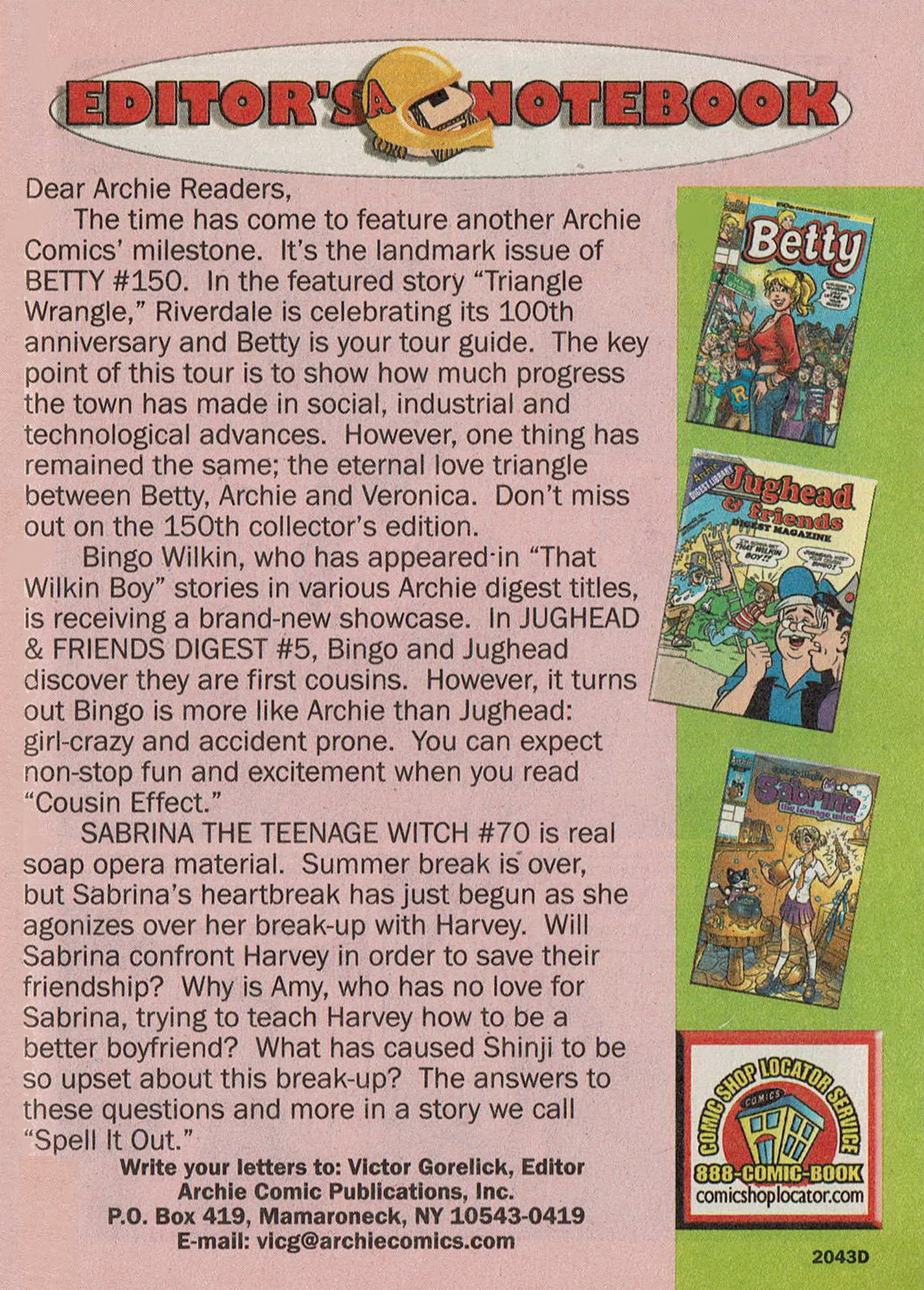 Read online Archie's Pals 'n' Gals Double Digest Magazine comic -  Issue #96 - 187