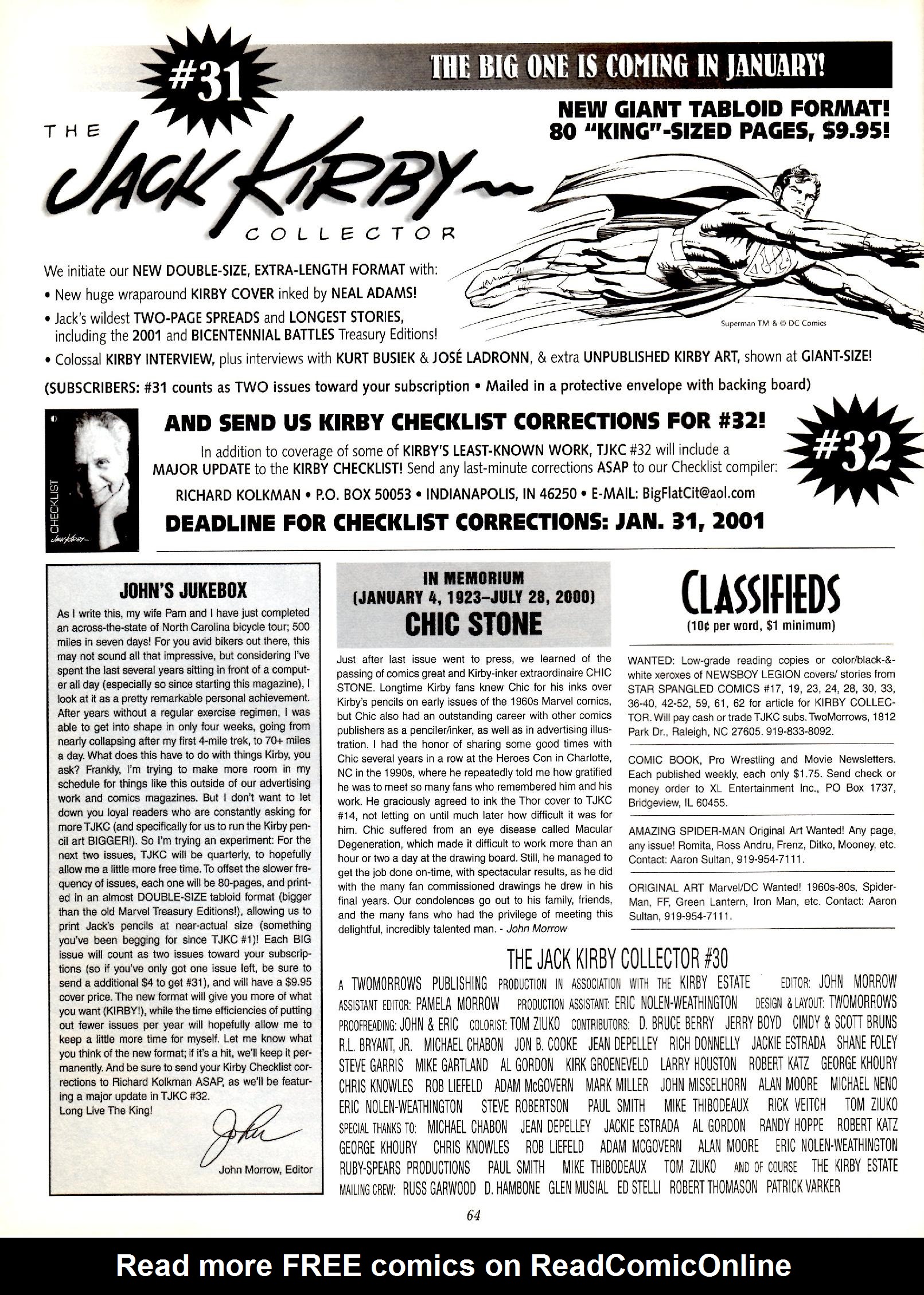 Read online The Jack Kirby Collector comic -  Issue #30 - 62