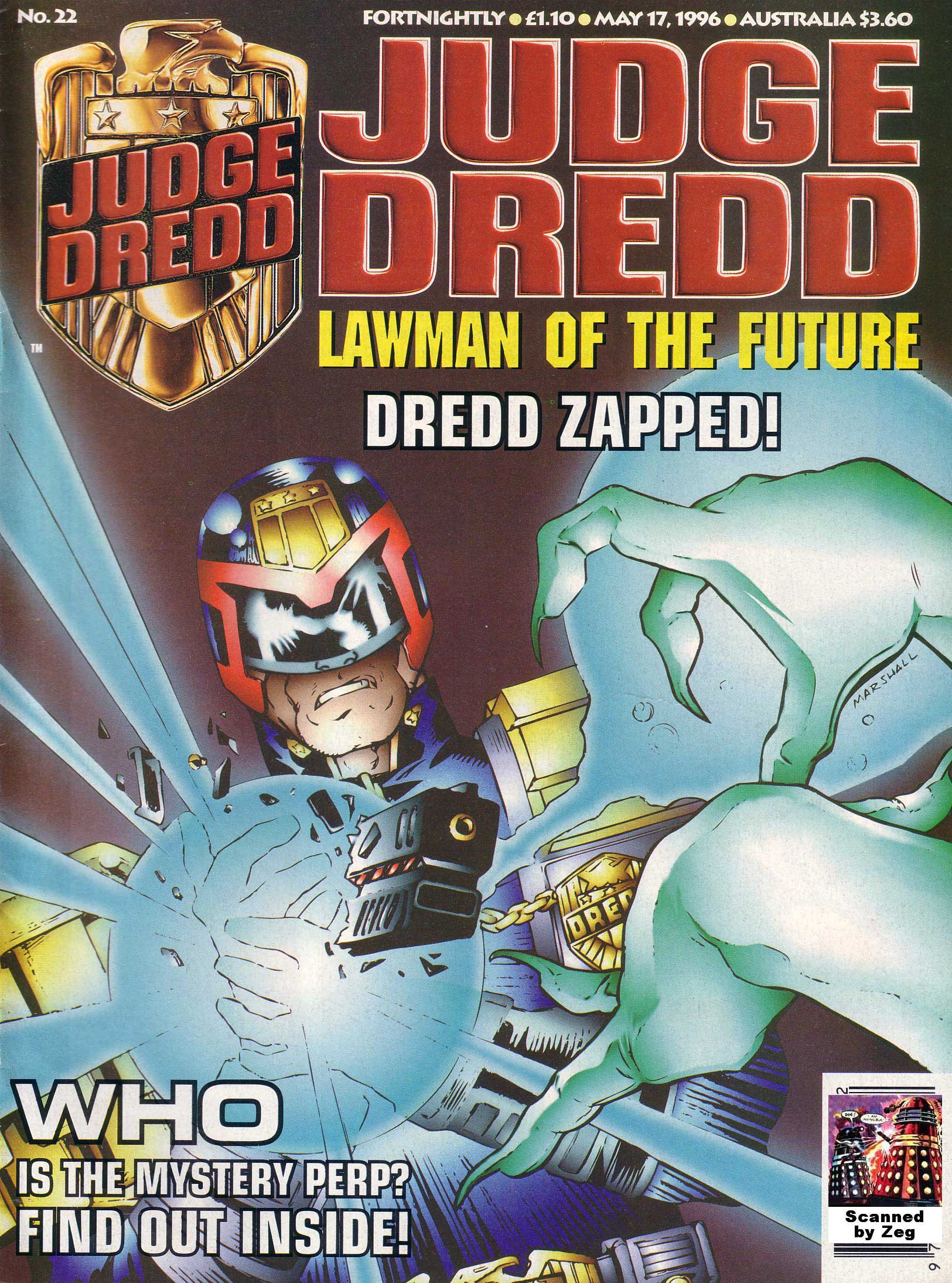 Read online Judge Dredd Lawman of the Future comic -  Issue #22 - 1