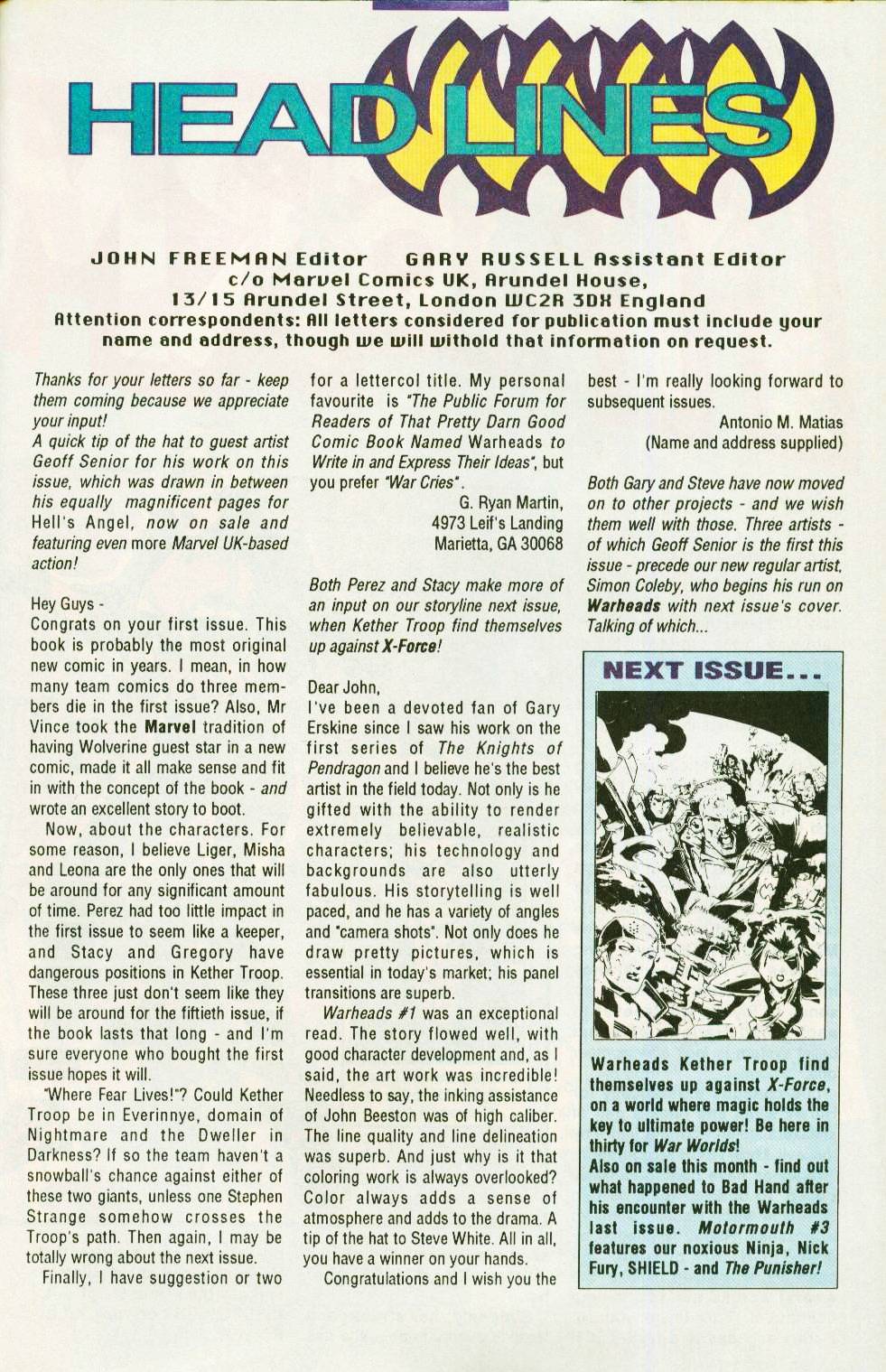 Read online Warheads comic -  Issue #3 - 25