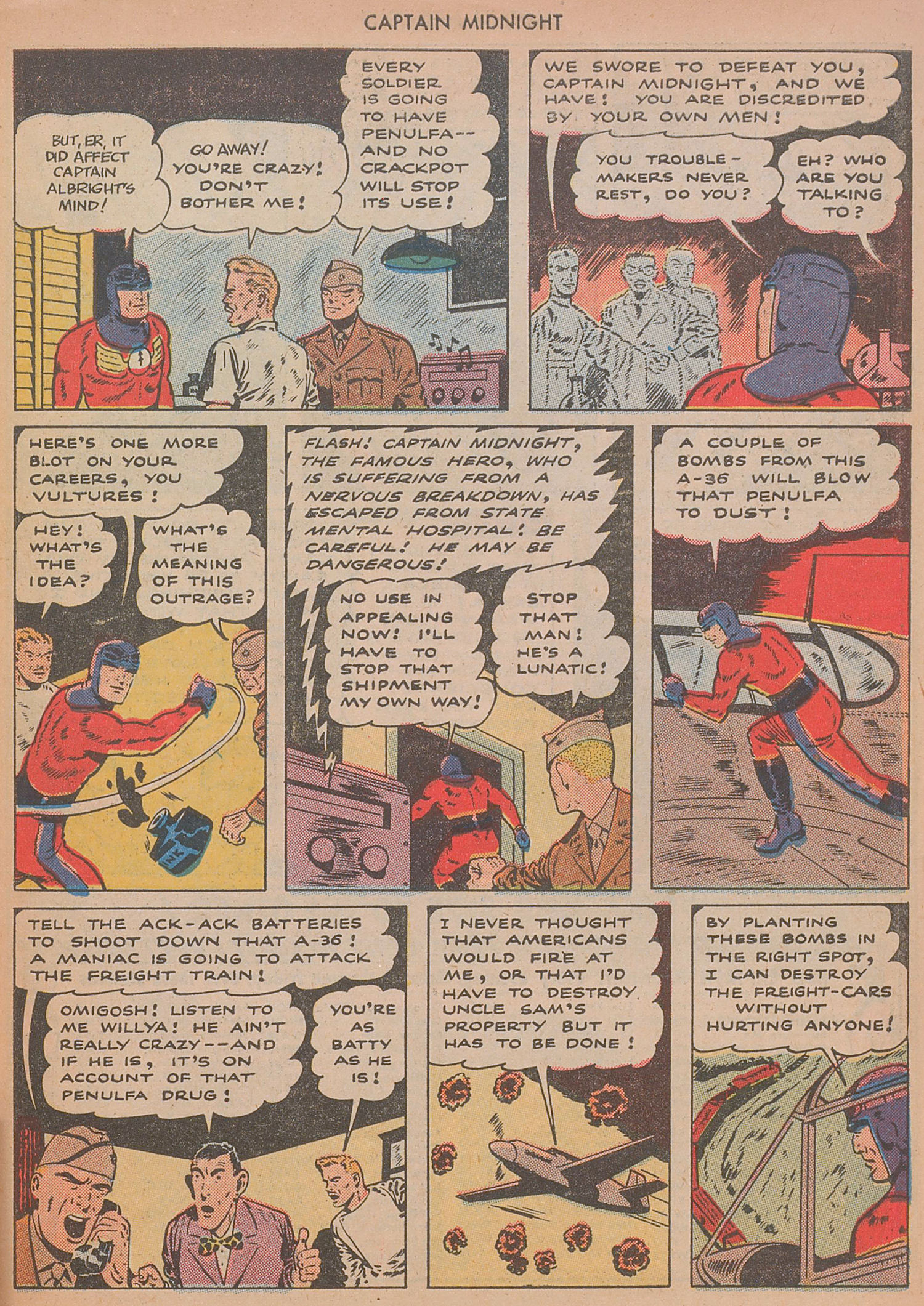Read online Captain Midnight (1942) comic -  Issue #29 - 31