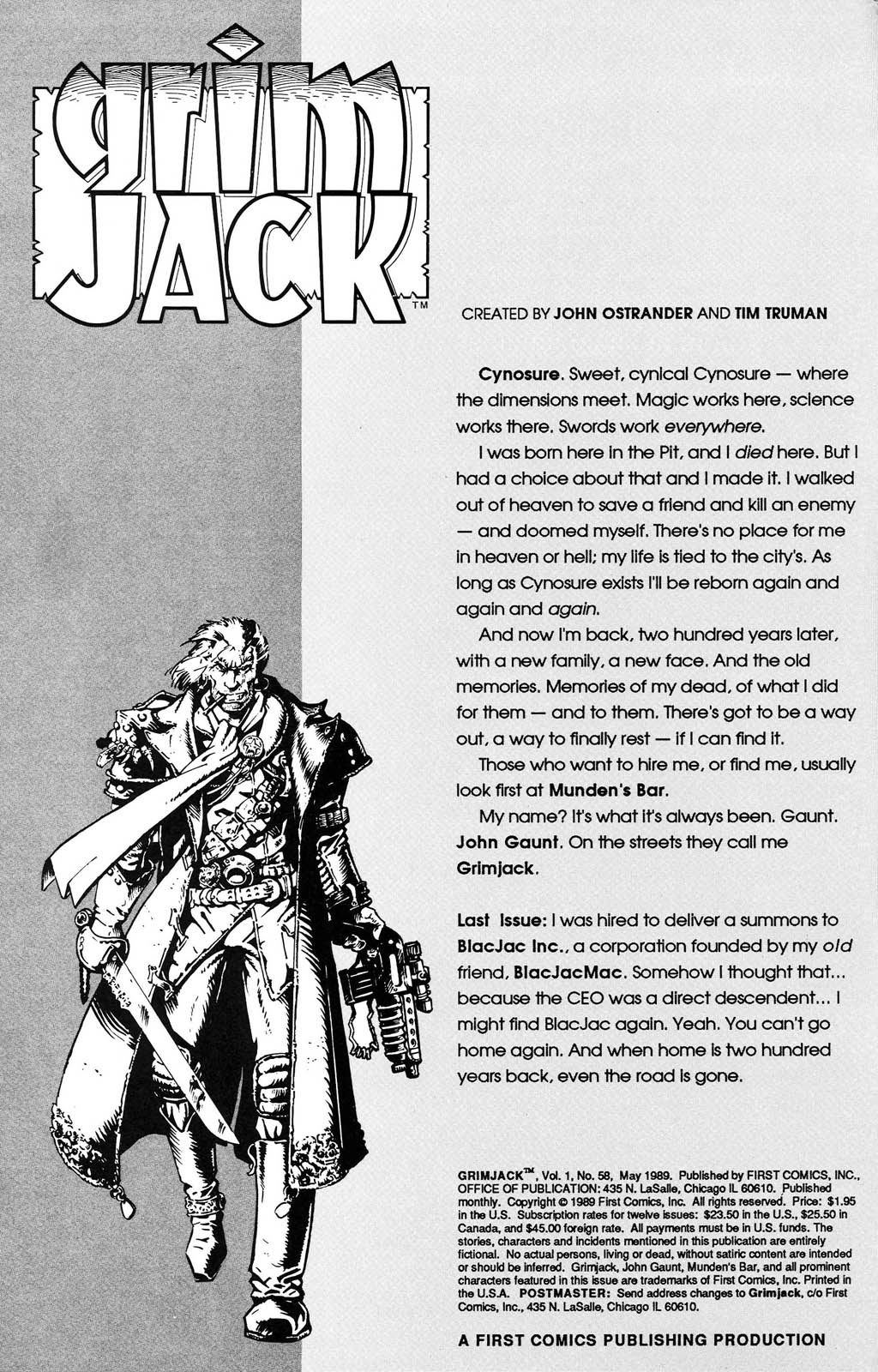 Read online Grimjack comic -  Issue #58 - 2