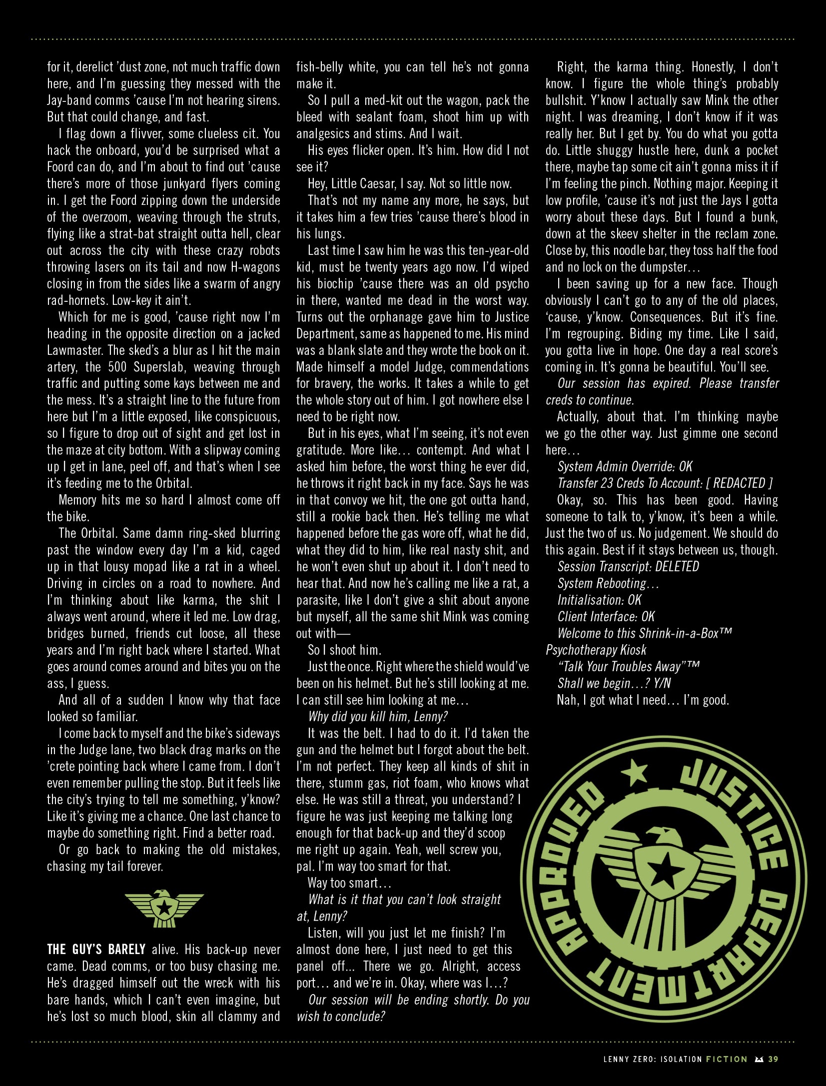 Read online Judge Dredd Megazine (Vol. 5) comic -  Issue #439 - 39